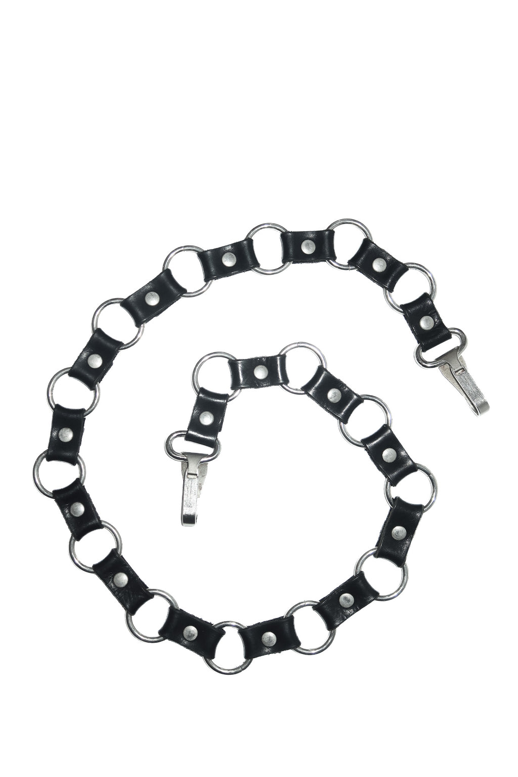 2000's the lair leather ring belt black.