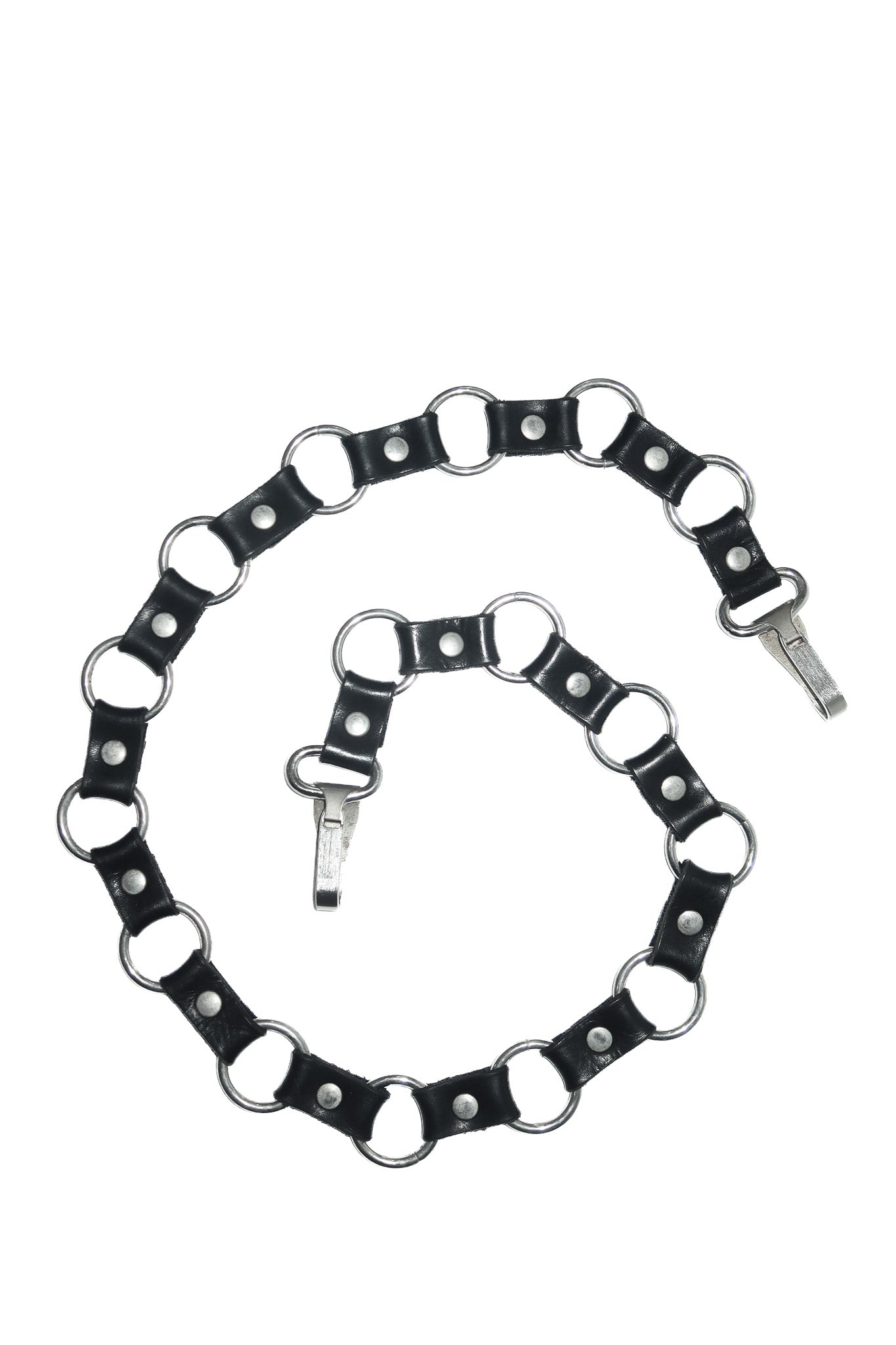2000's the lair leather ring belt black.