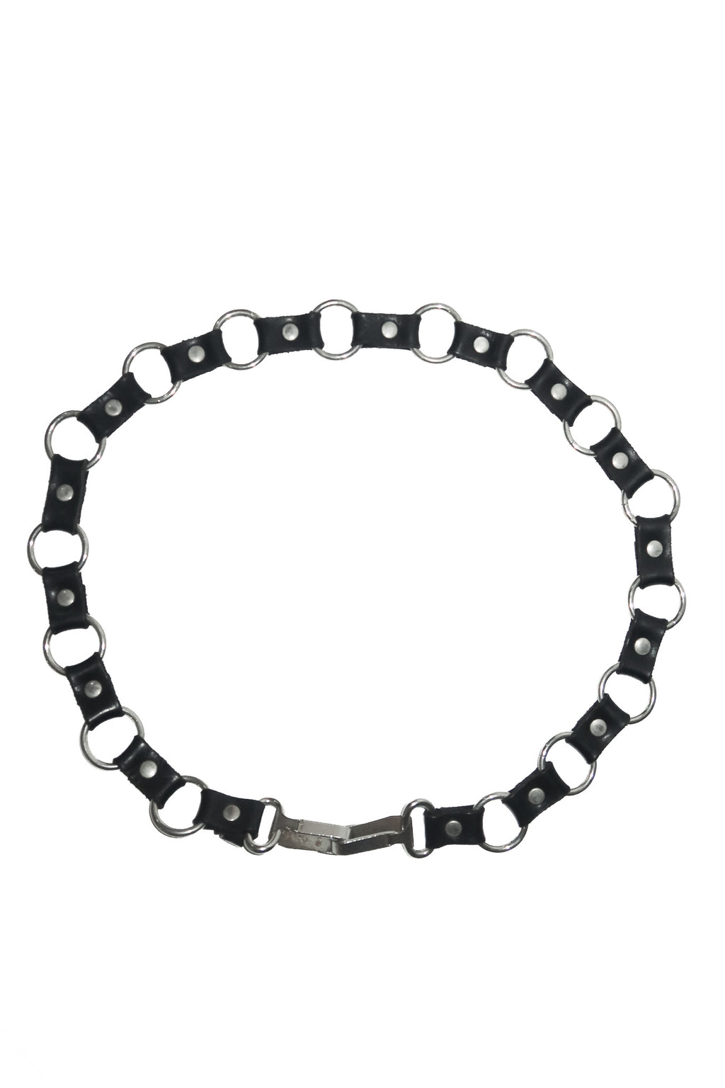 2000's the lair leather ring belt black.