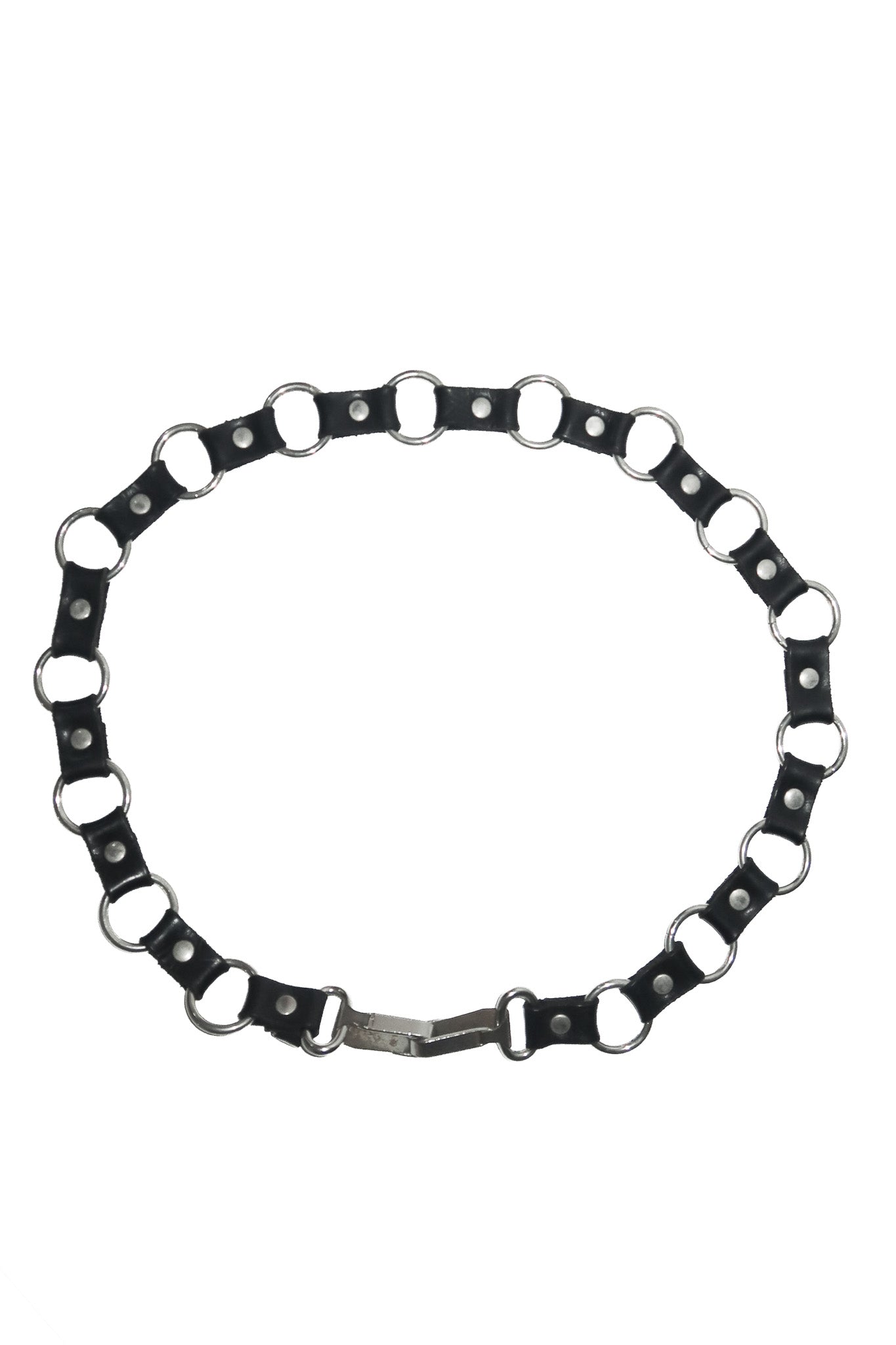 2000's the lair leather ring belt black.