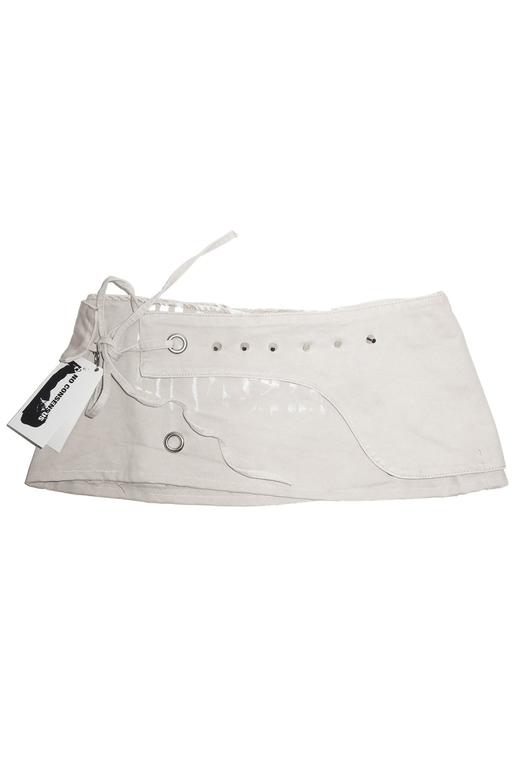 no consensus studded belt skirt cream.