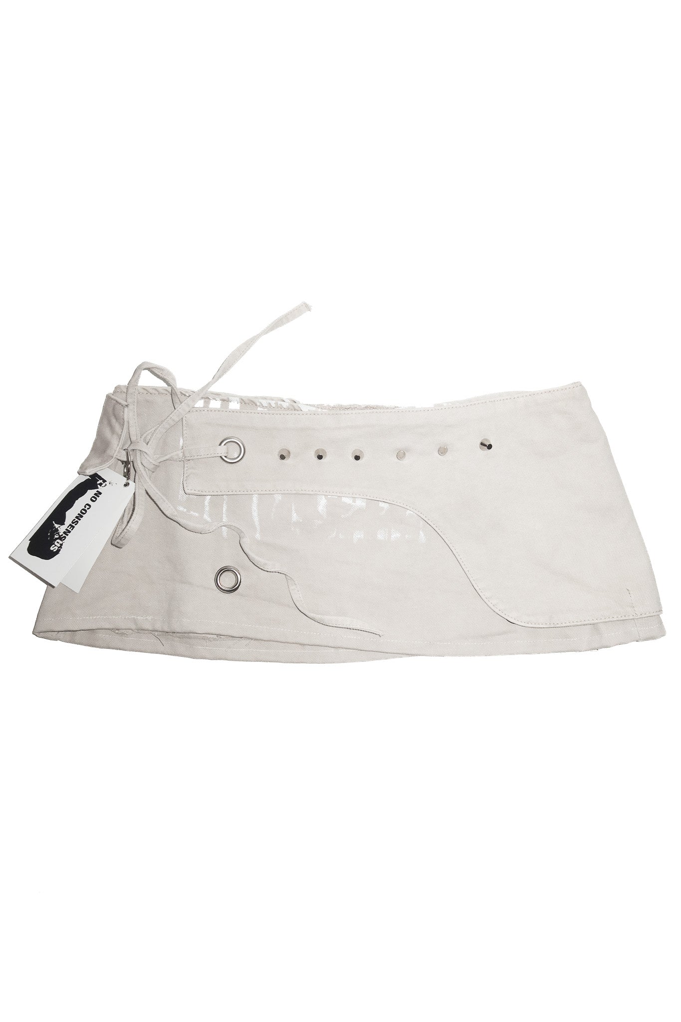 no consensus studded belt skirt cream.