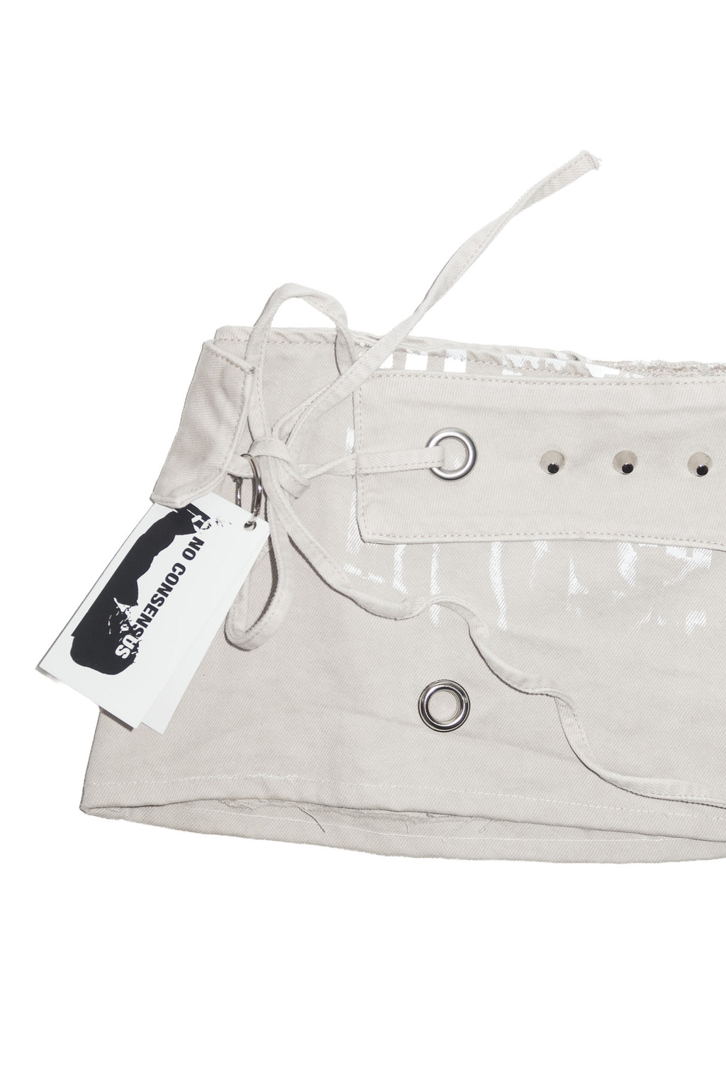 no consensus studded belt skirt cream.