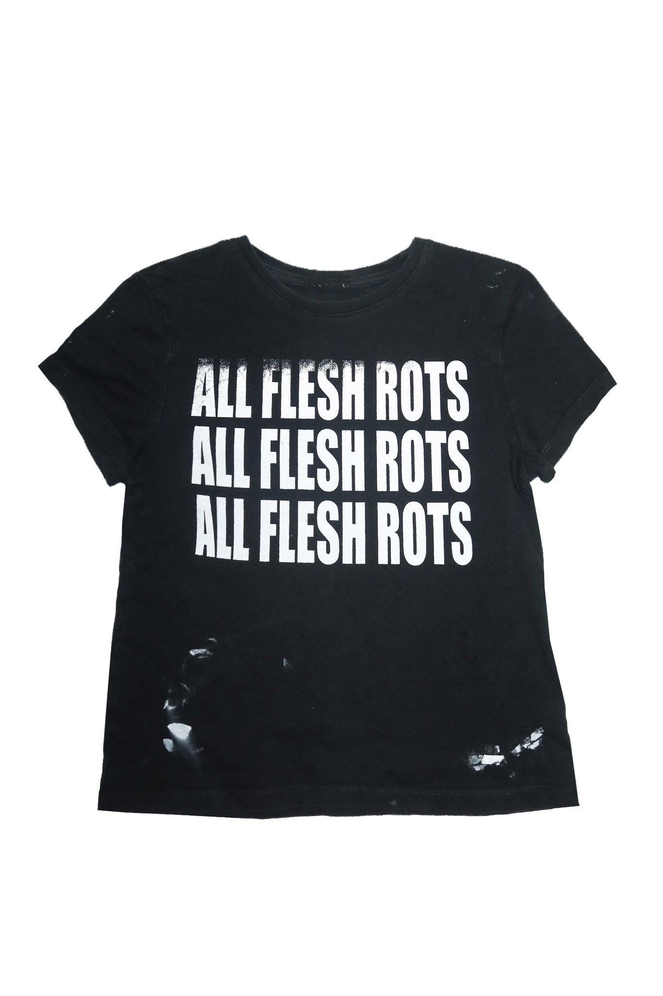 no consensus ‘all flesh rots’ tee black.