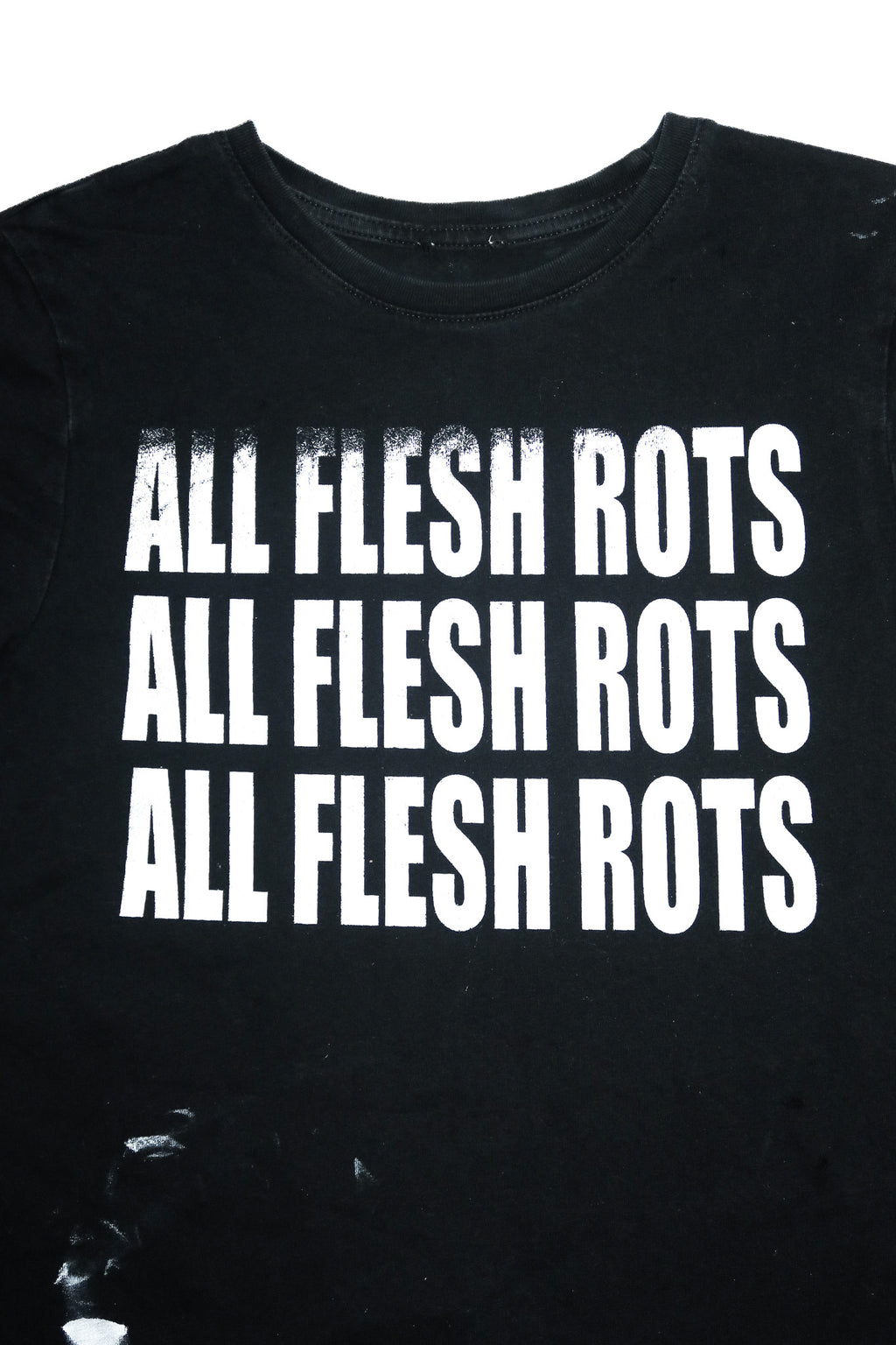 no consensus ‘all flesh rots’ tee black.
