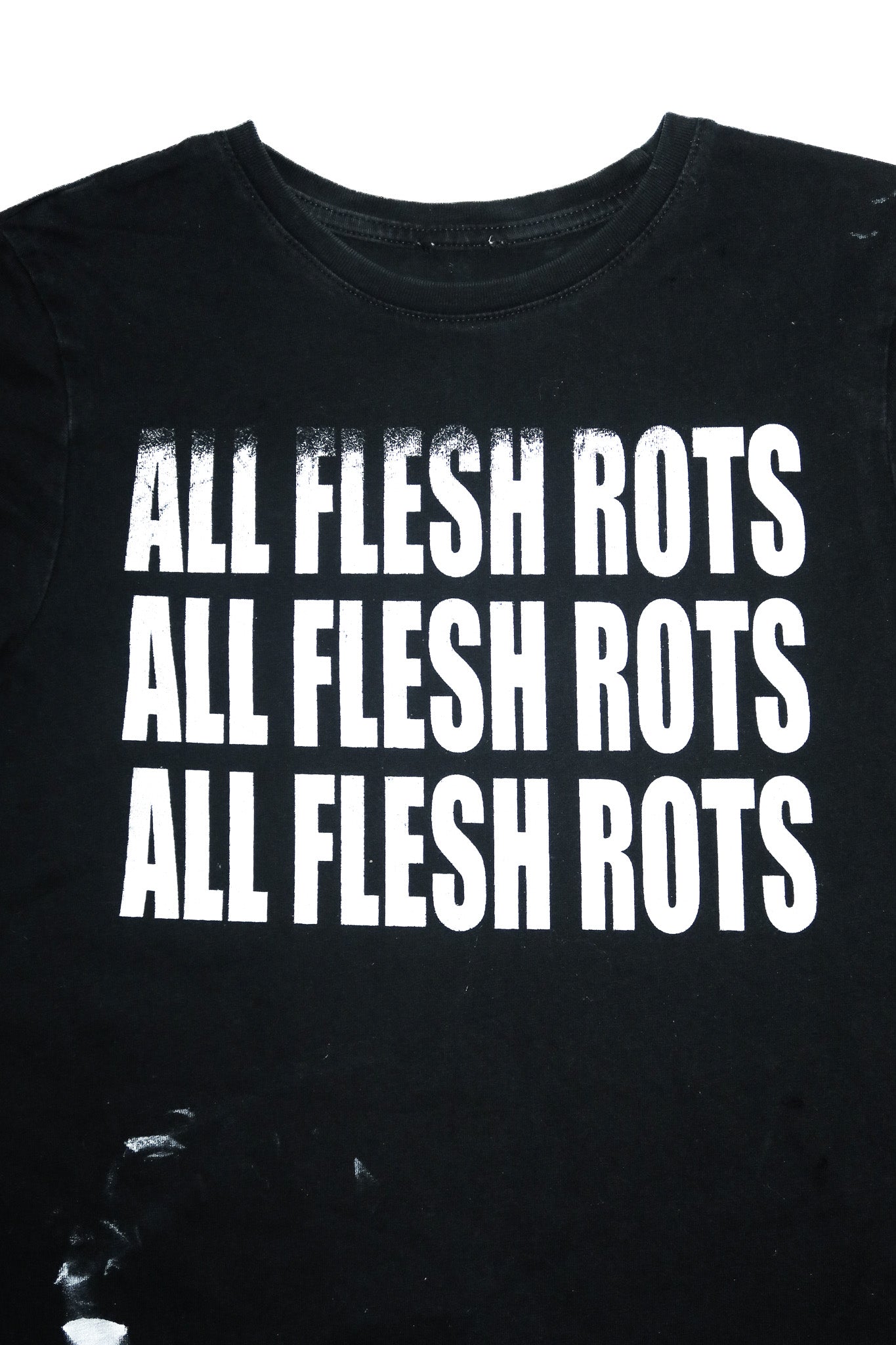no consensus ‘all flesh rots’ tee black.