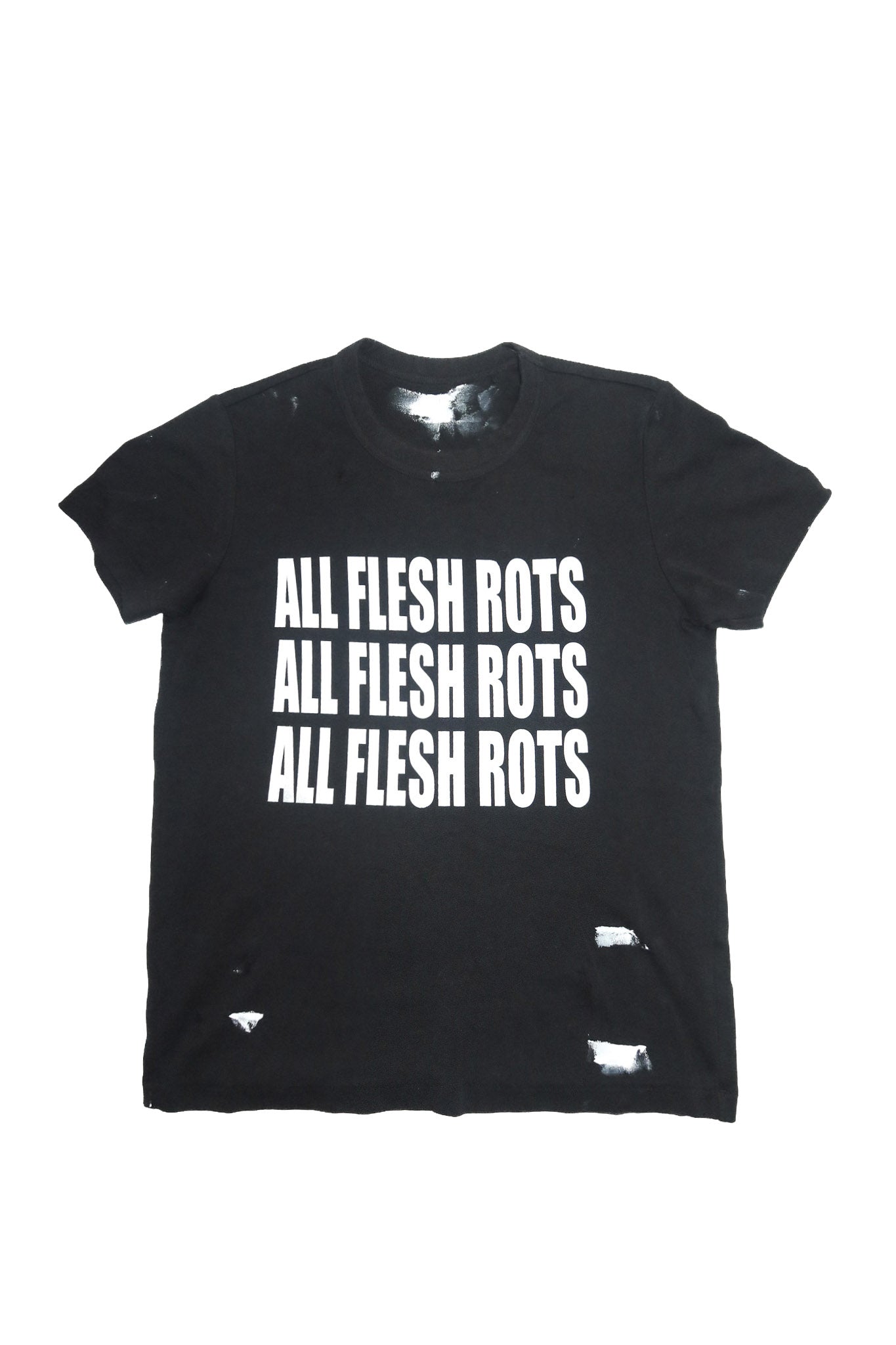 no consensus ‘all flesh rots’ tee black.