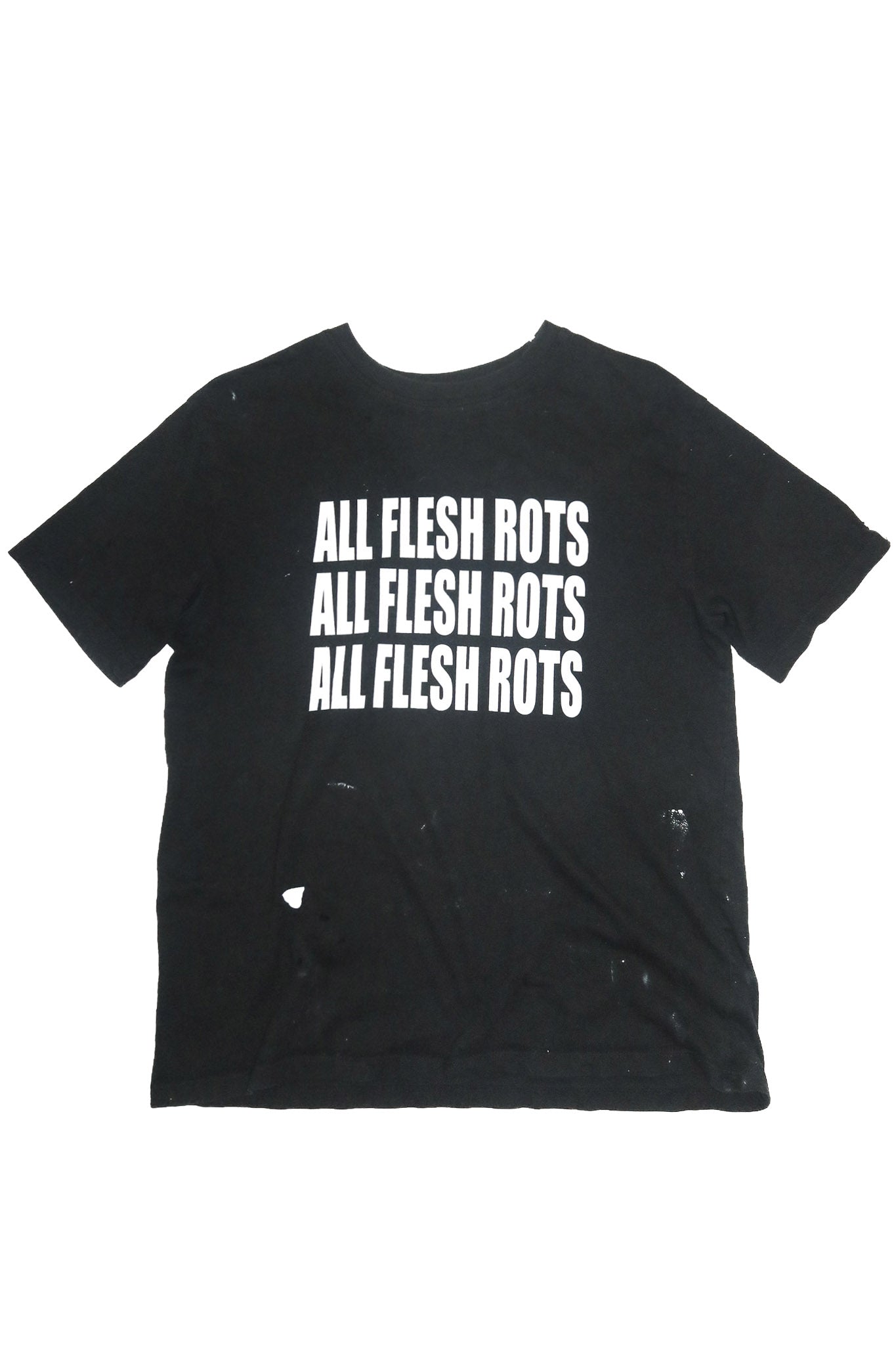 no consensus ‘all flesh rots’ tee black.