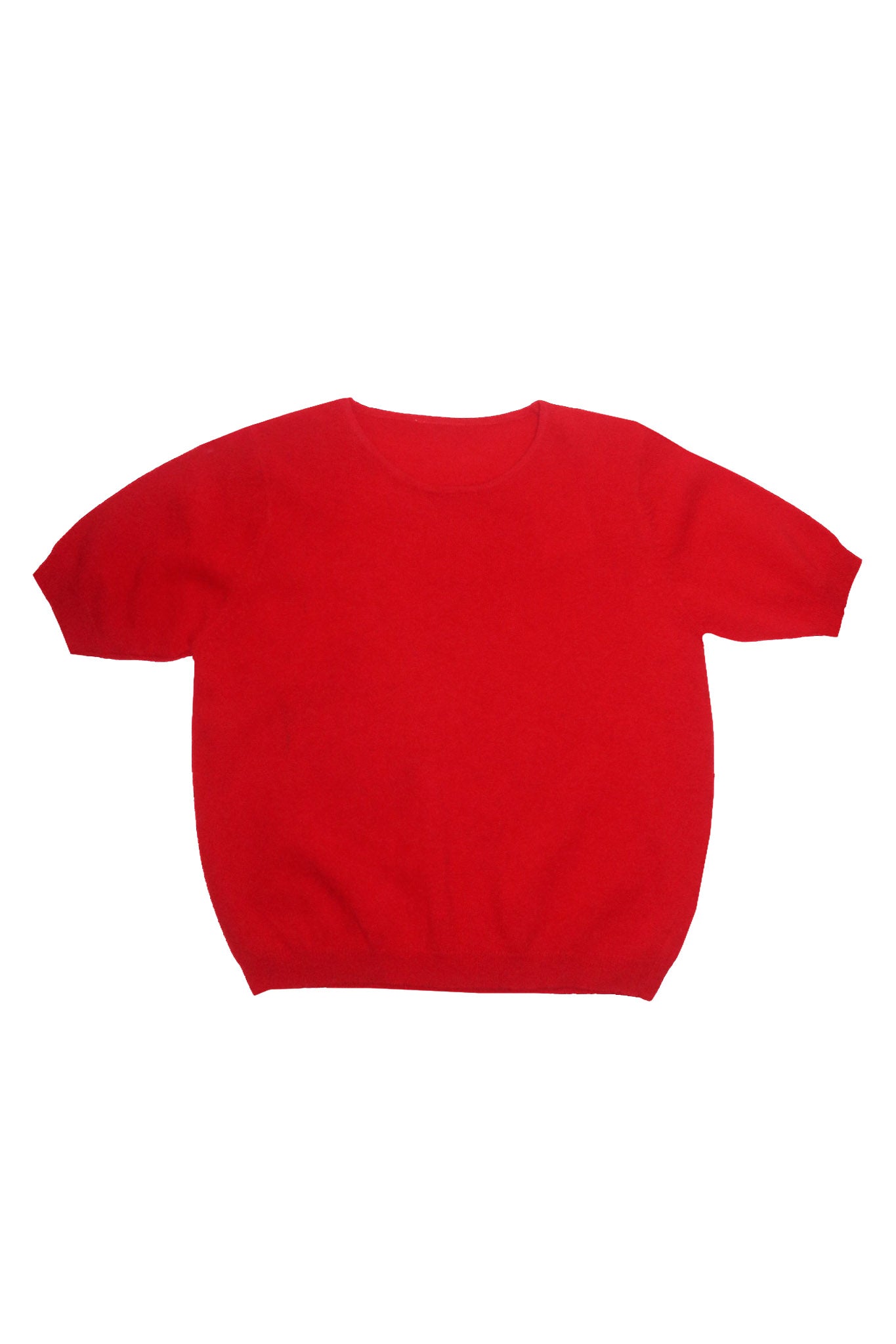 1980's unsigned lambswool knit top red.