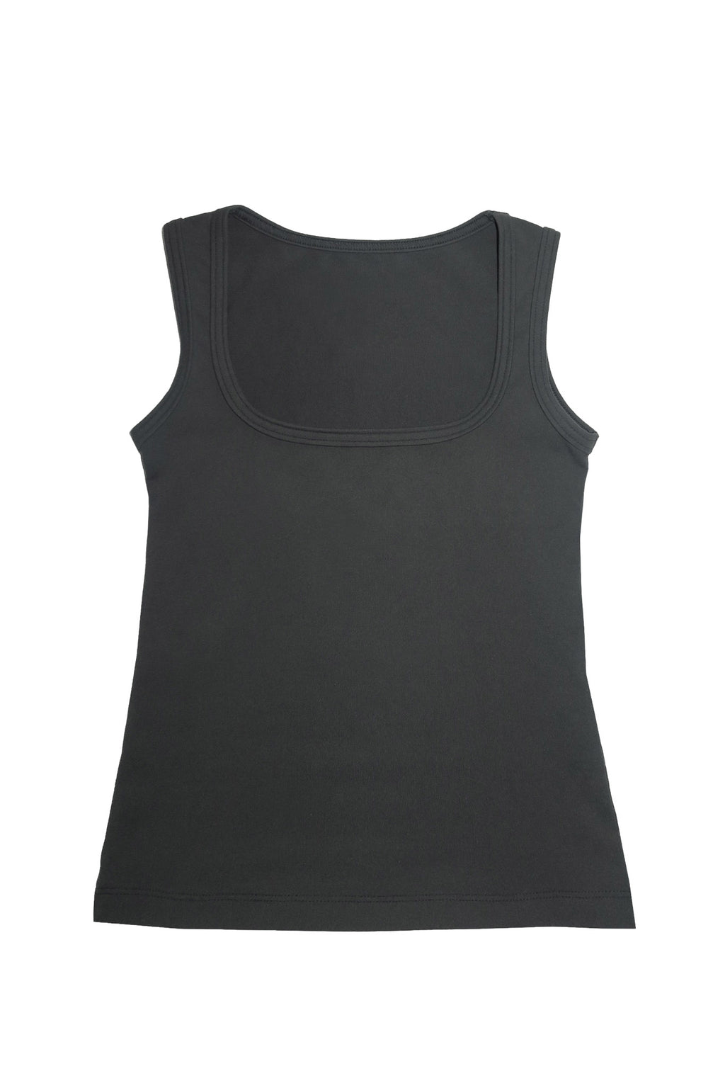 bodicia b reversible scoop neck tank top charcoal.