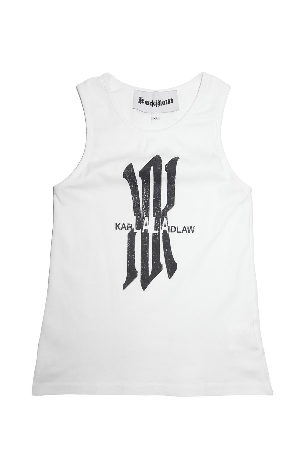 2000's karlaidlaw lala tank top white.