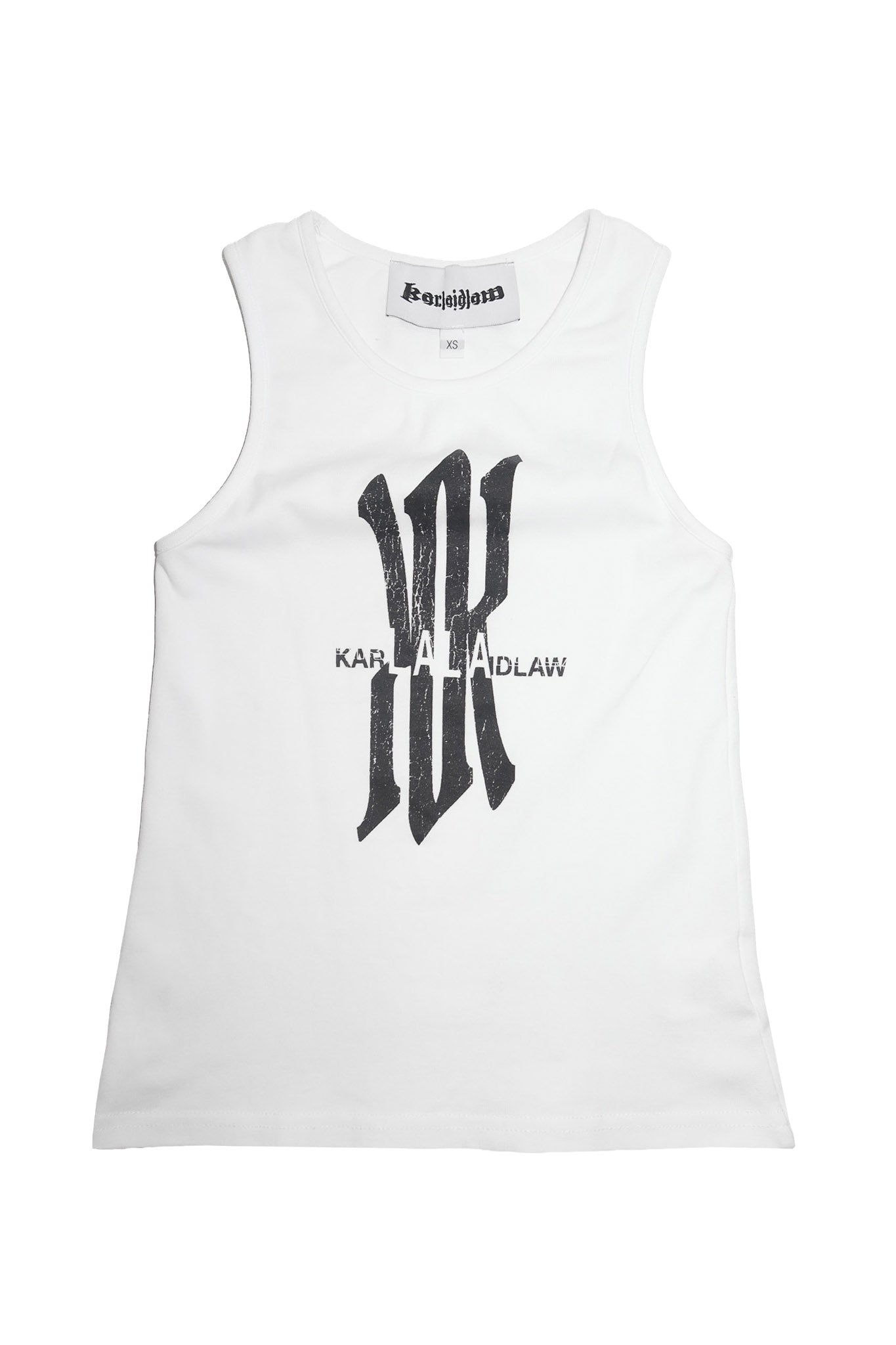 2000's karlaidlaw lala tank top white.