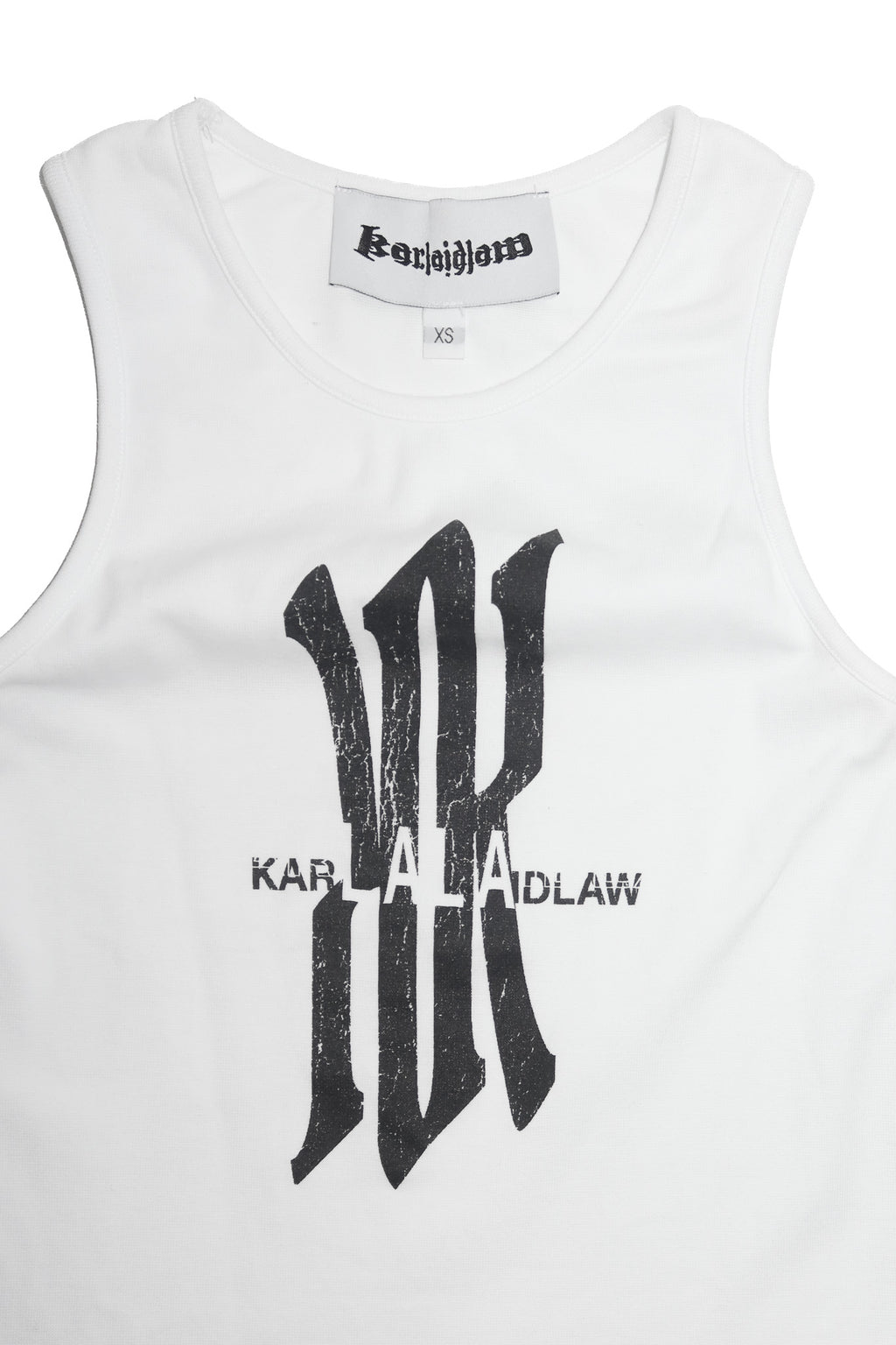 2000's karlaidlaw lala tank top white.