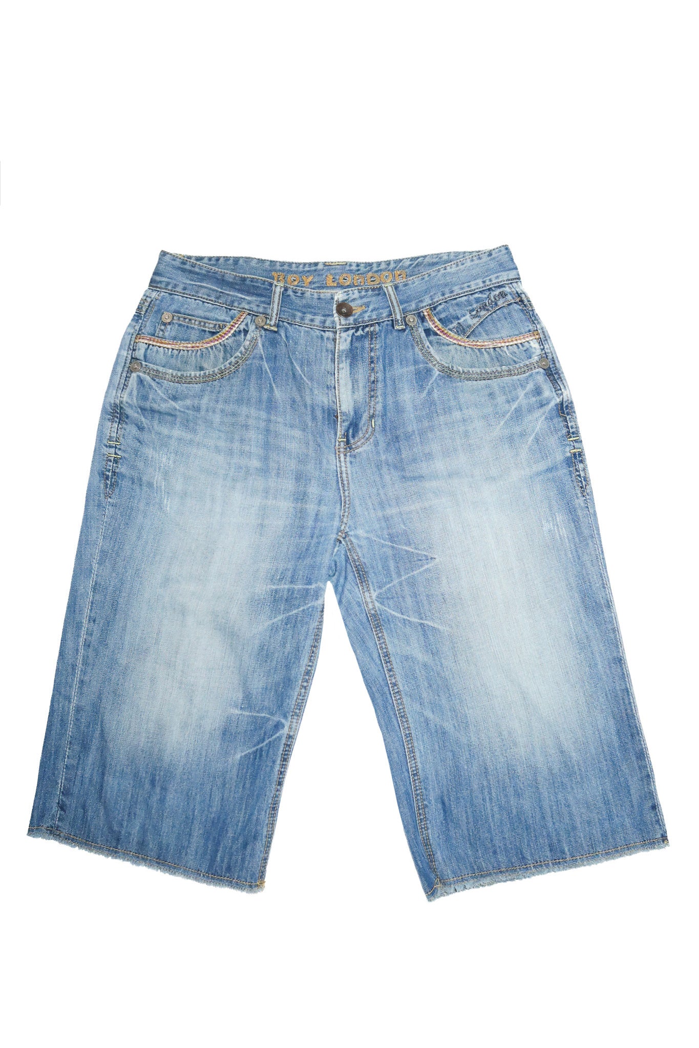 2000’s boy london denim cargo shorts blue.
