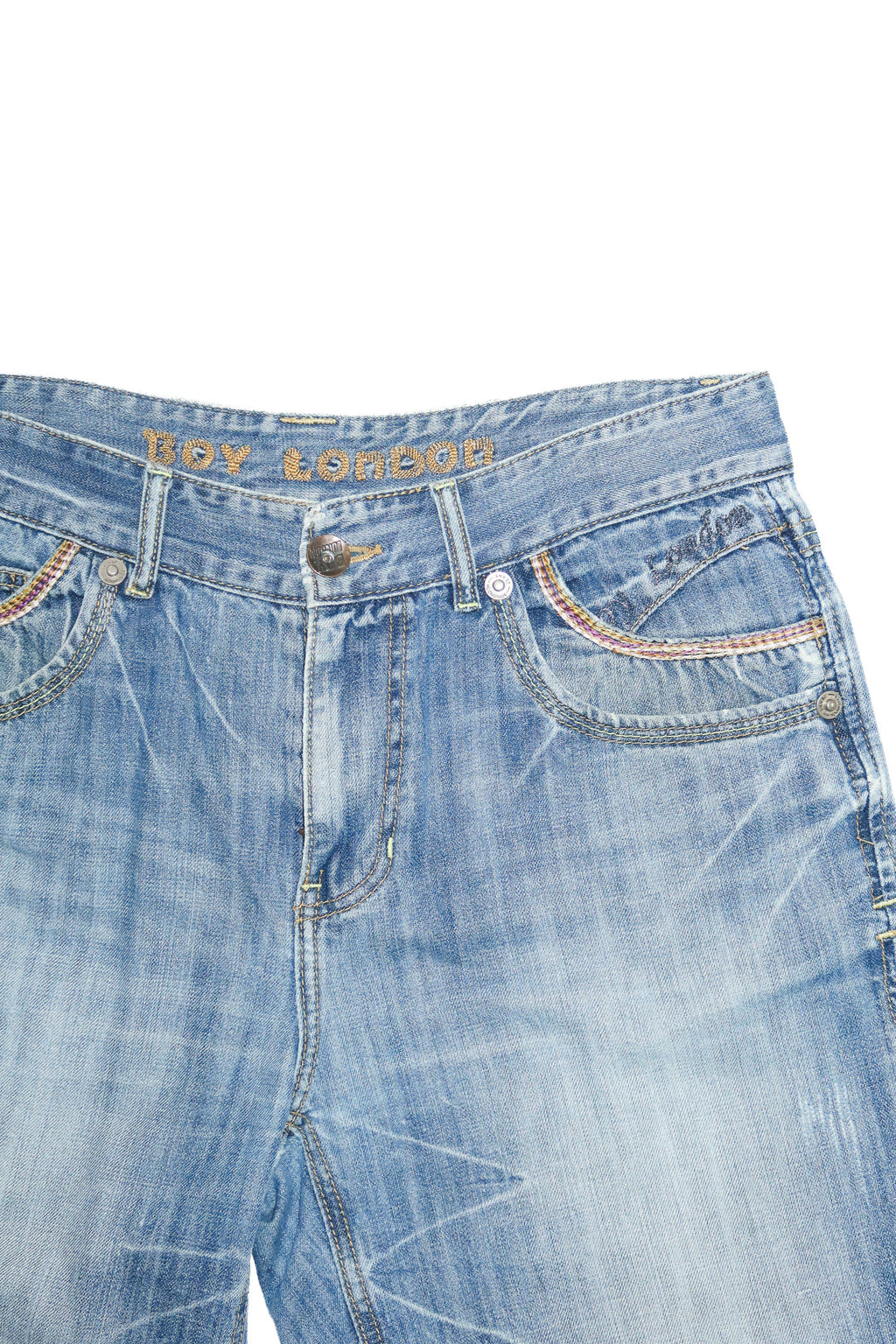 2000’s boy london denim cargo shorts blue.