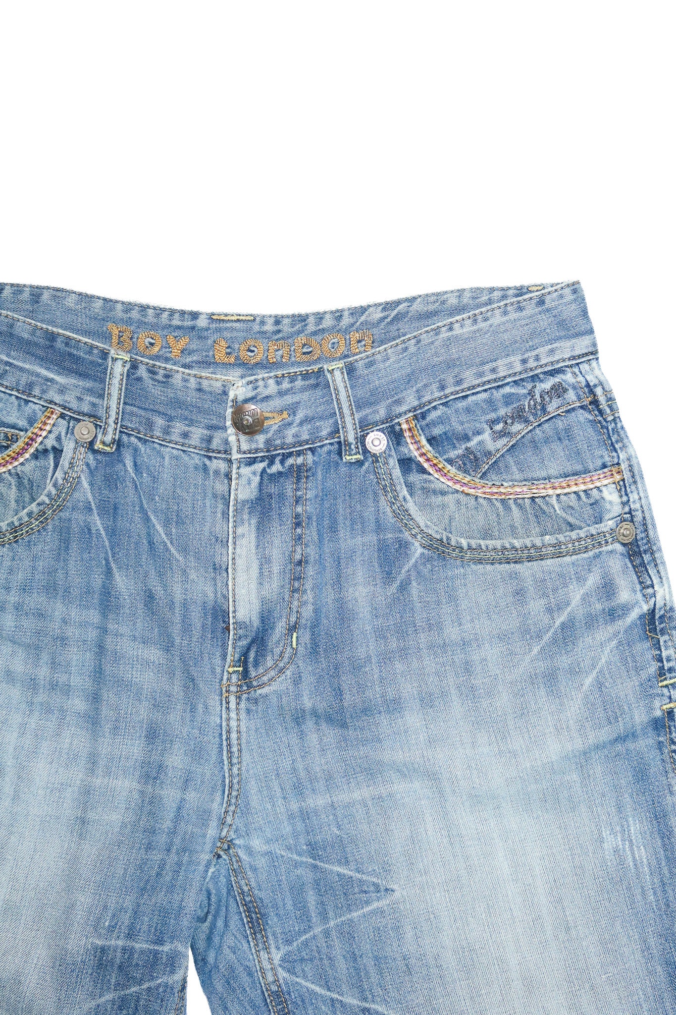 2000’s boy london denim cargo shorts blue.