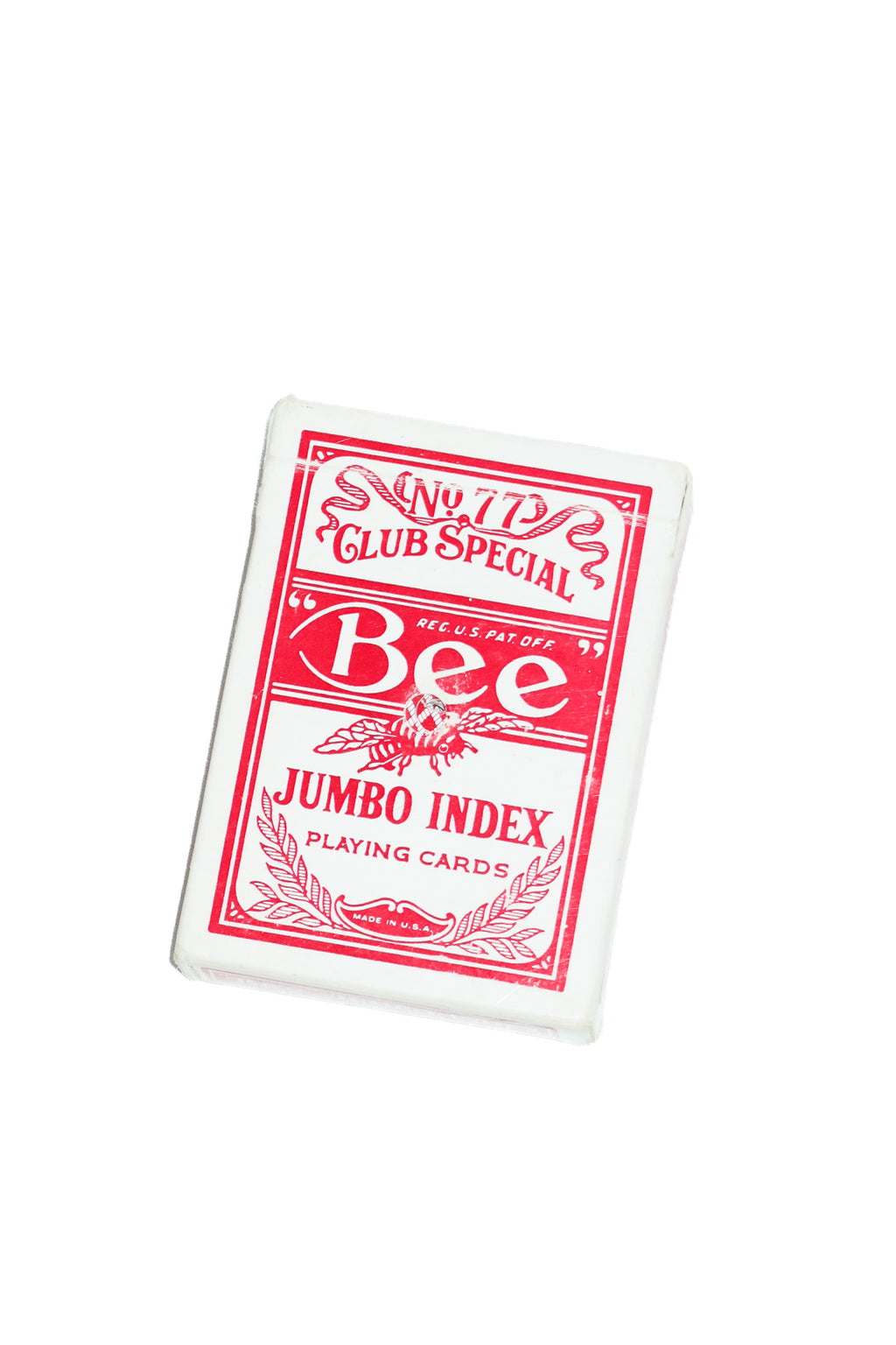 vintage adelaide casino bee no. 77 jumbo index playing cards red & white.