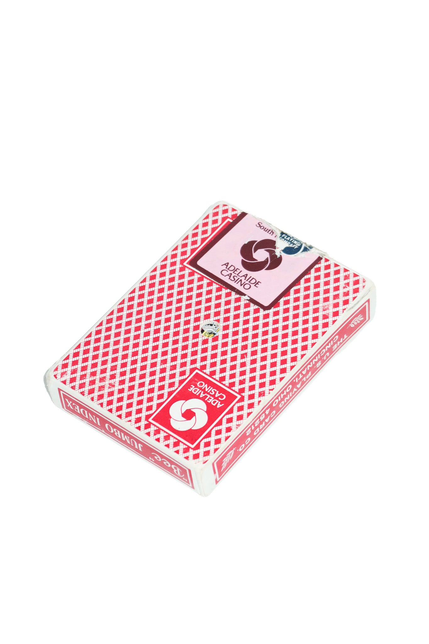 vintage adelaide casino bee no. 77 jumbo index playing cards red & white.