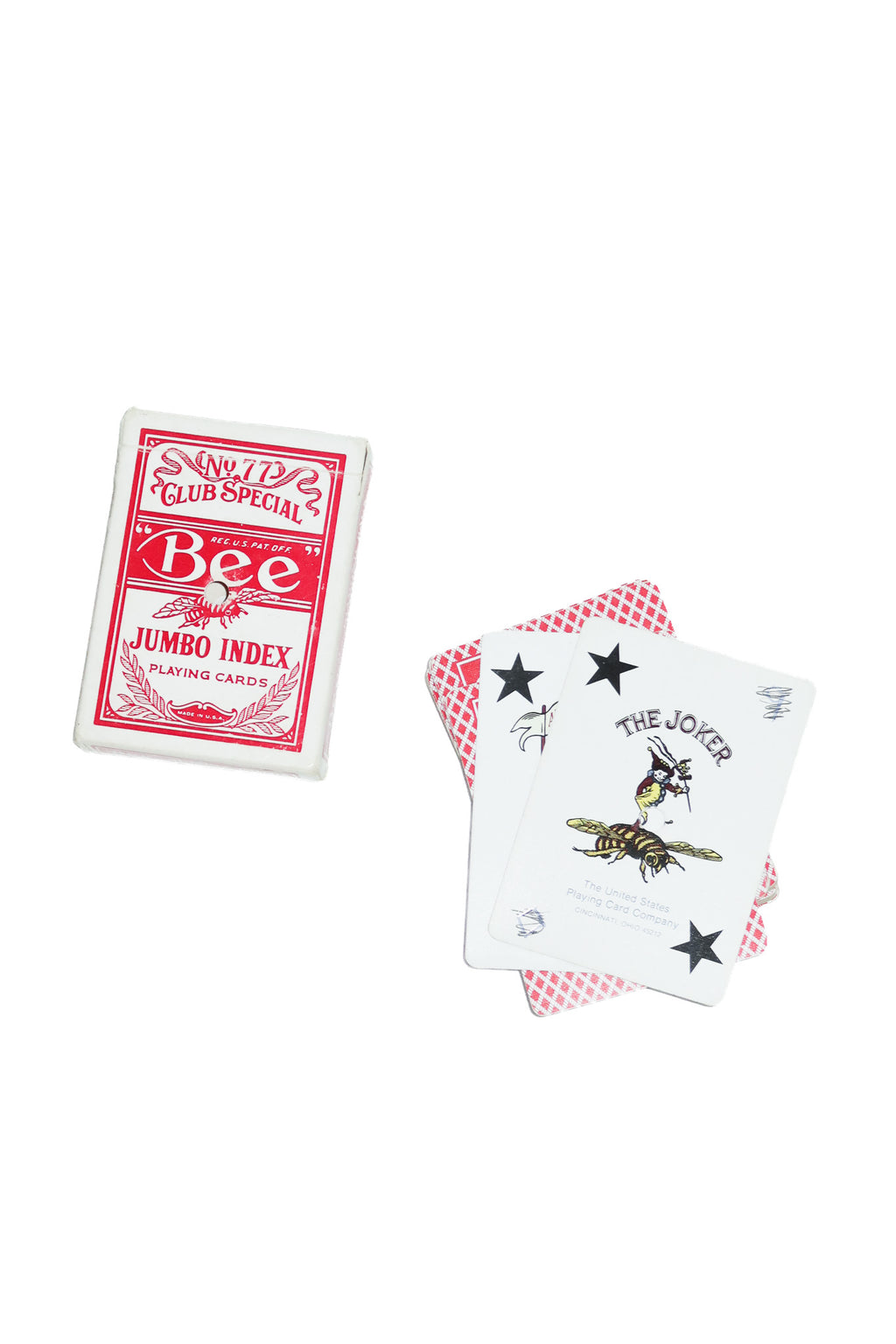 vintage adelaide casino bee no. 77 jumbo index playing cards red & white.