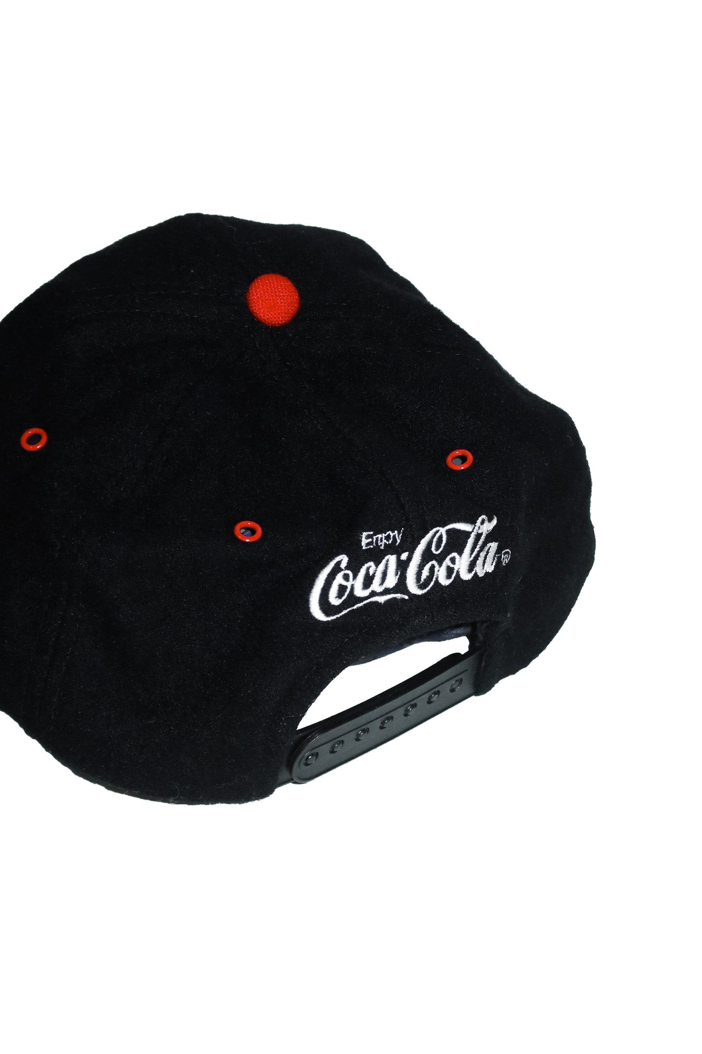 1990’s coca-cola always logo wool blend cap black / red.