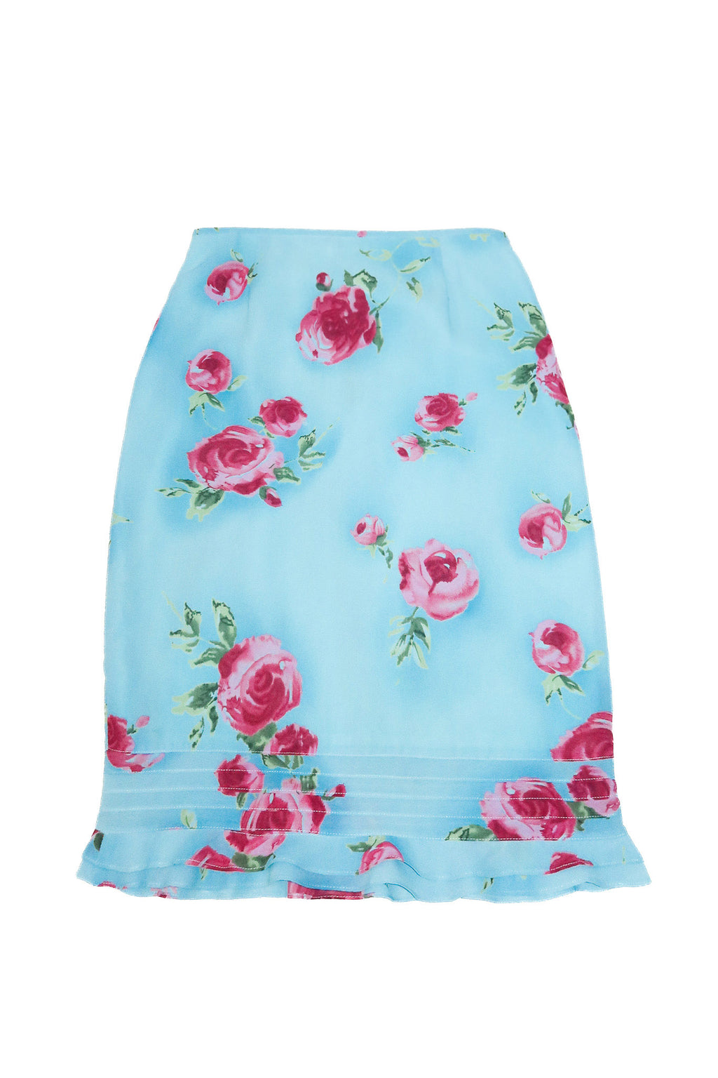 1990's events australia floral midi skirt blue.
