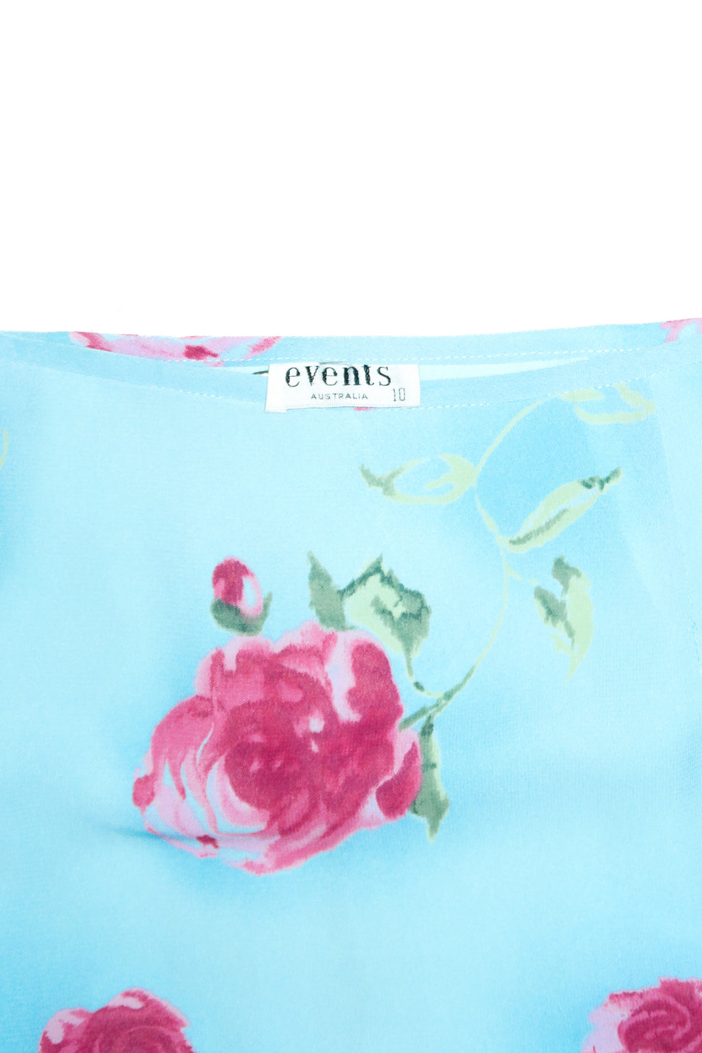 1990's events australia floral midi skirt blue.
