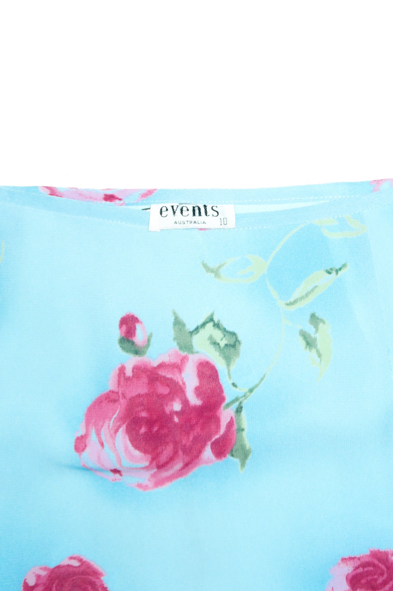 1990's events australia floral midi skirt blue.
