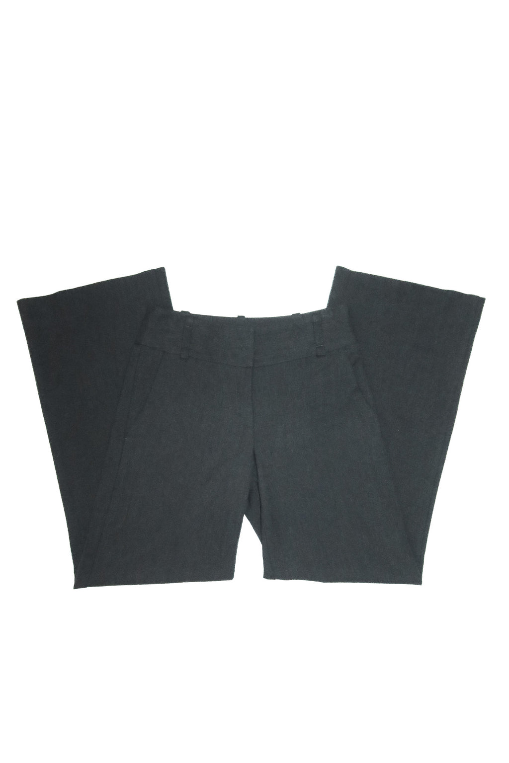 2000's cue low rise pinstripe tailored trousers grey.