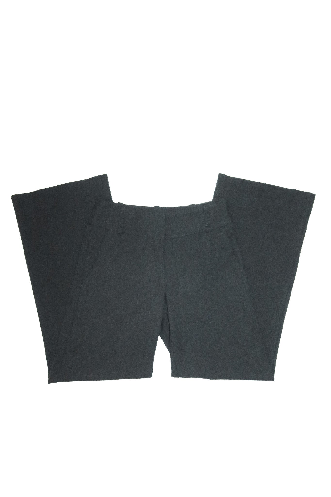 2000's cue low rise pinstripe tailored trousers grey.