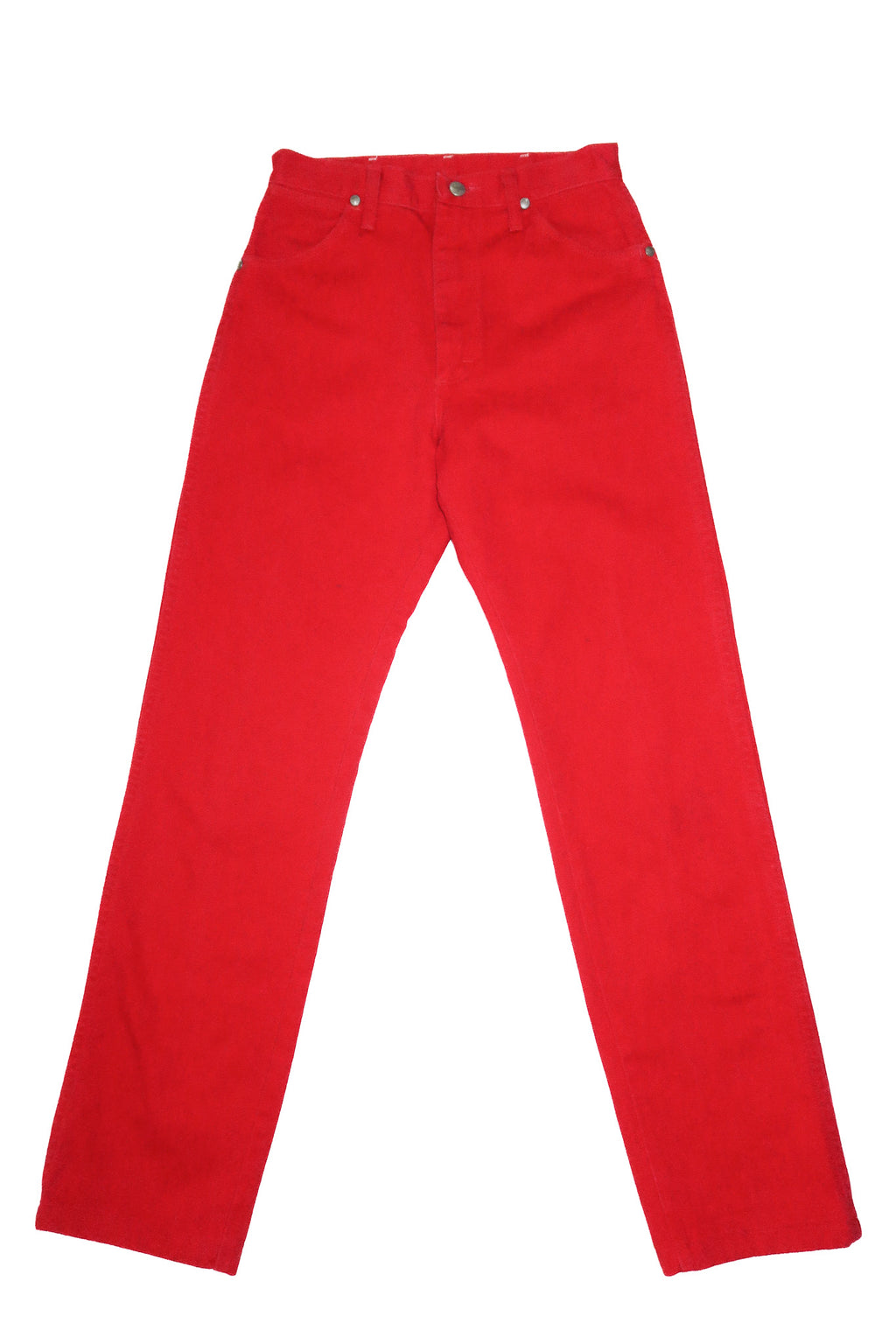 1980’s wrangler high waisted straight leg jeans red.