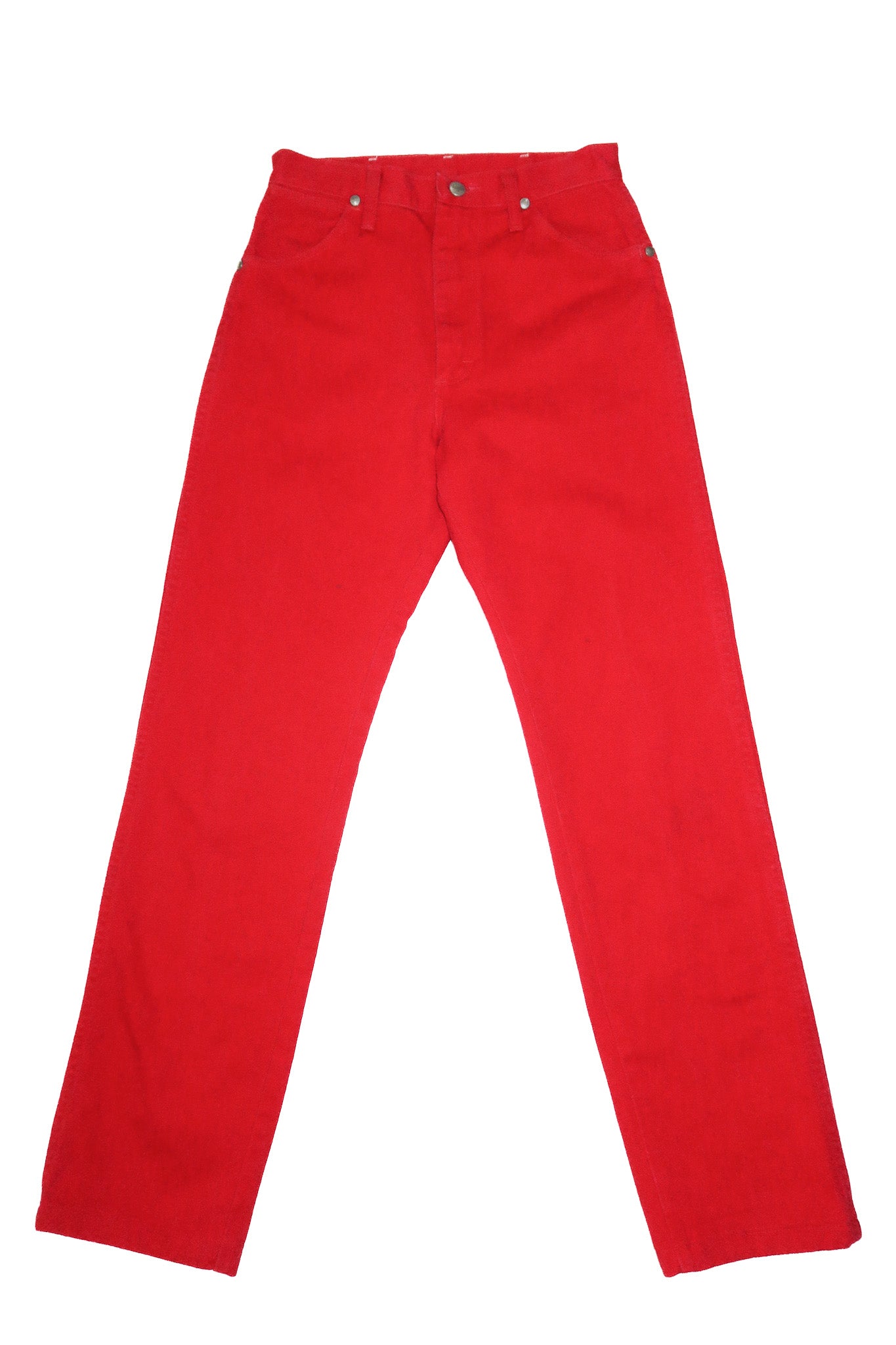 1980’s wrangler high waisted straight leg jeans red.