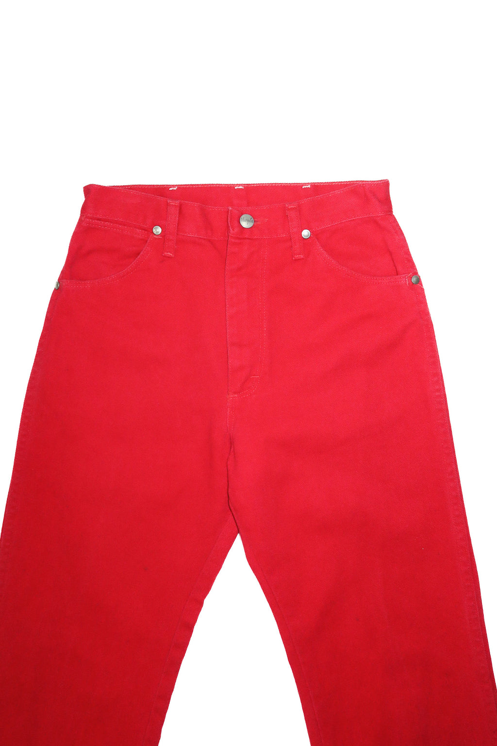 1980’s wrangler high waisted straight leg jeans red.