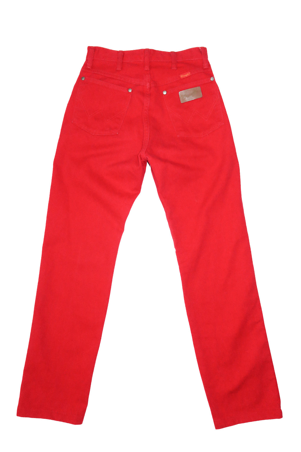 1980’s wrangler high waisted straight leg jeans red.