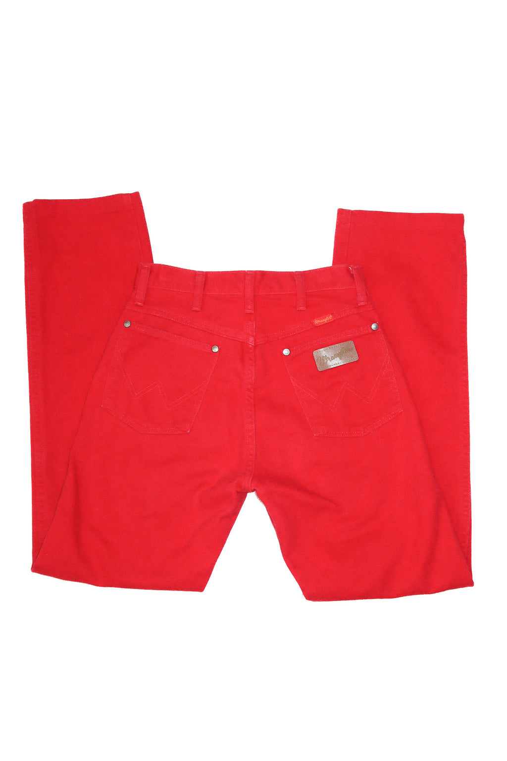 1980’s wrangler high waisted straight leg jeans red.