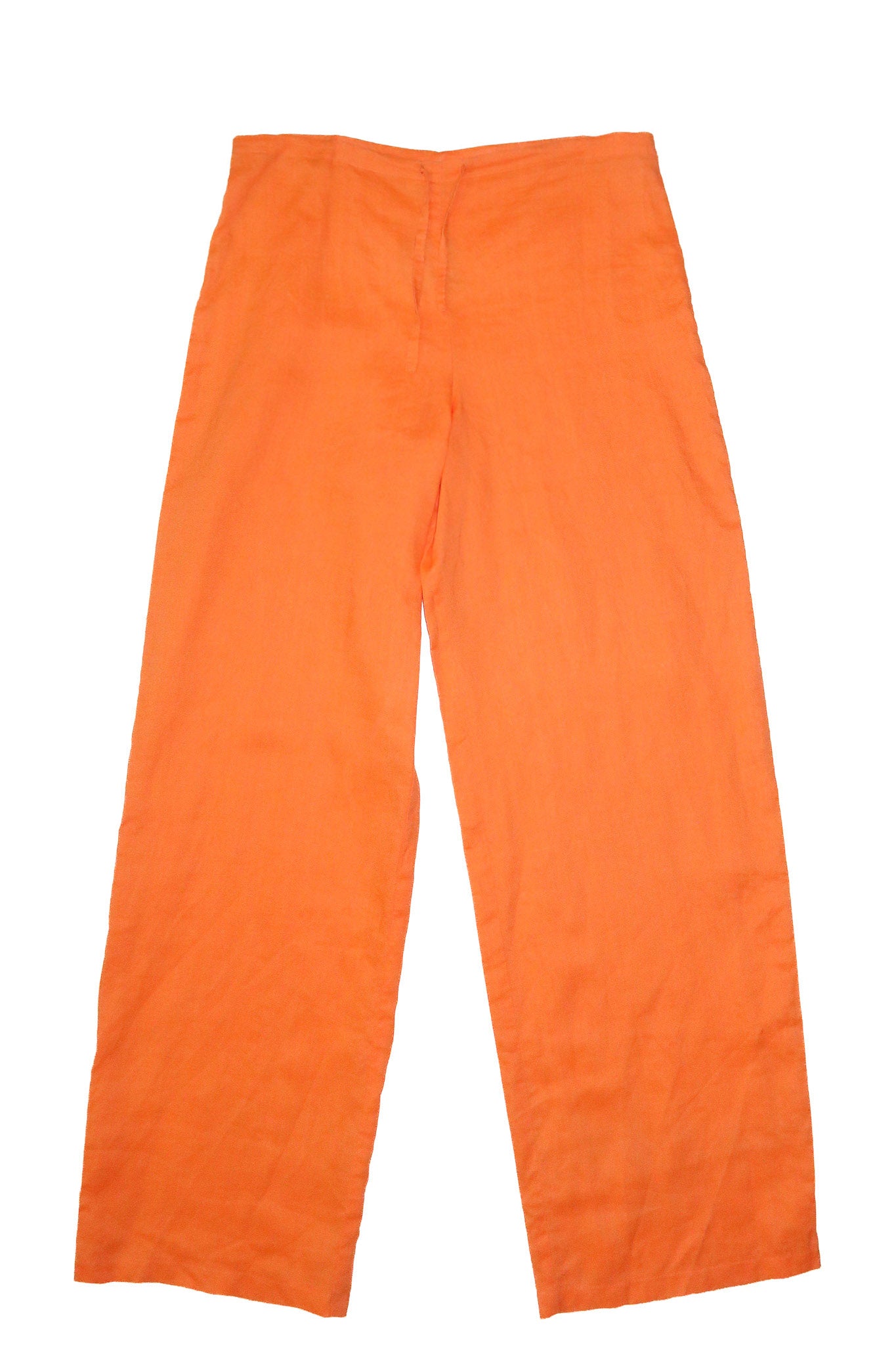 1990’s jonny dexter ramie linen drawstring pants orange.
