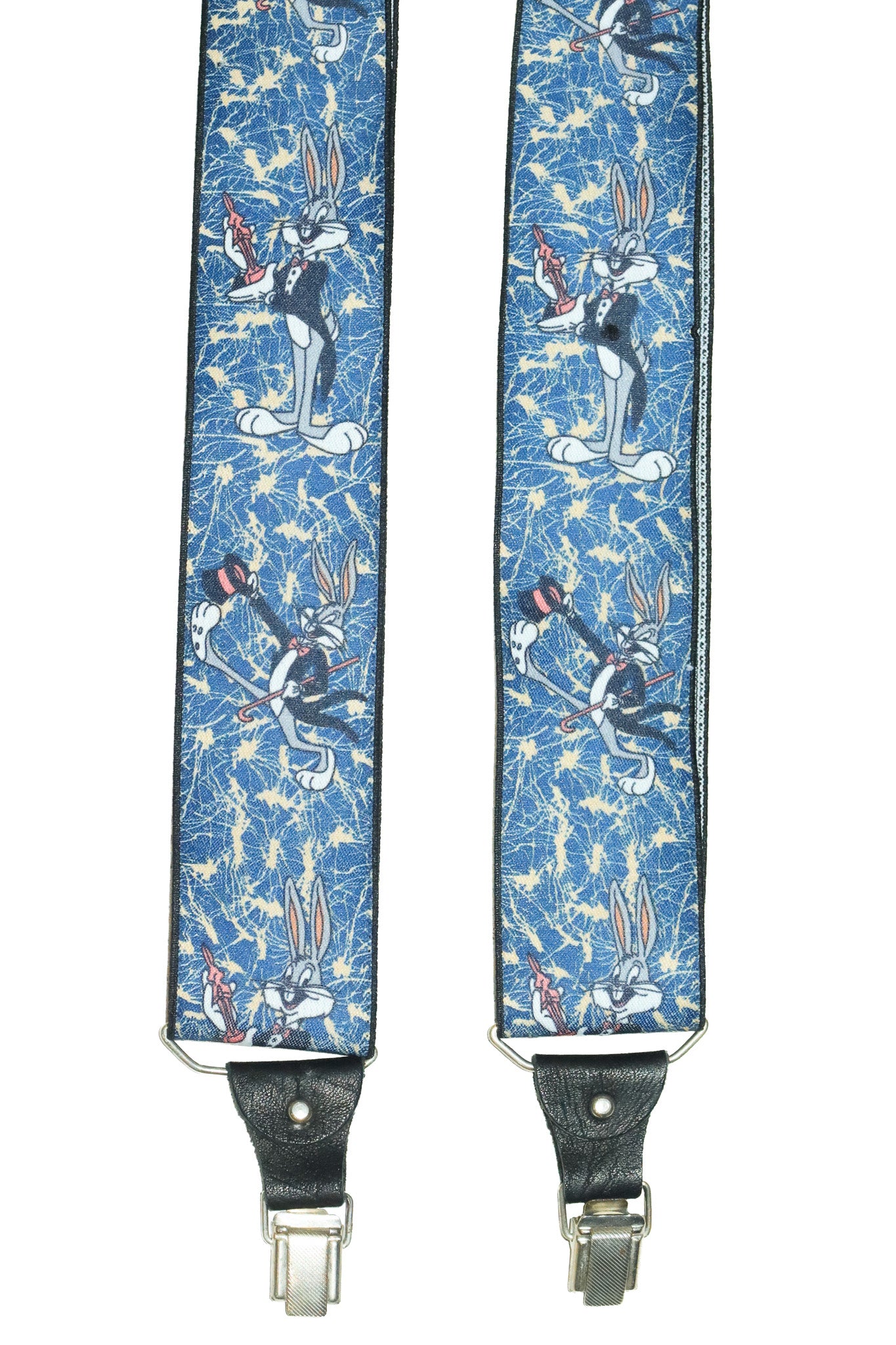 1992 warner bros. bugs bunny looney tunes suspenders blue.