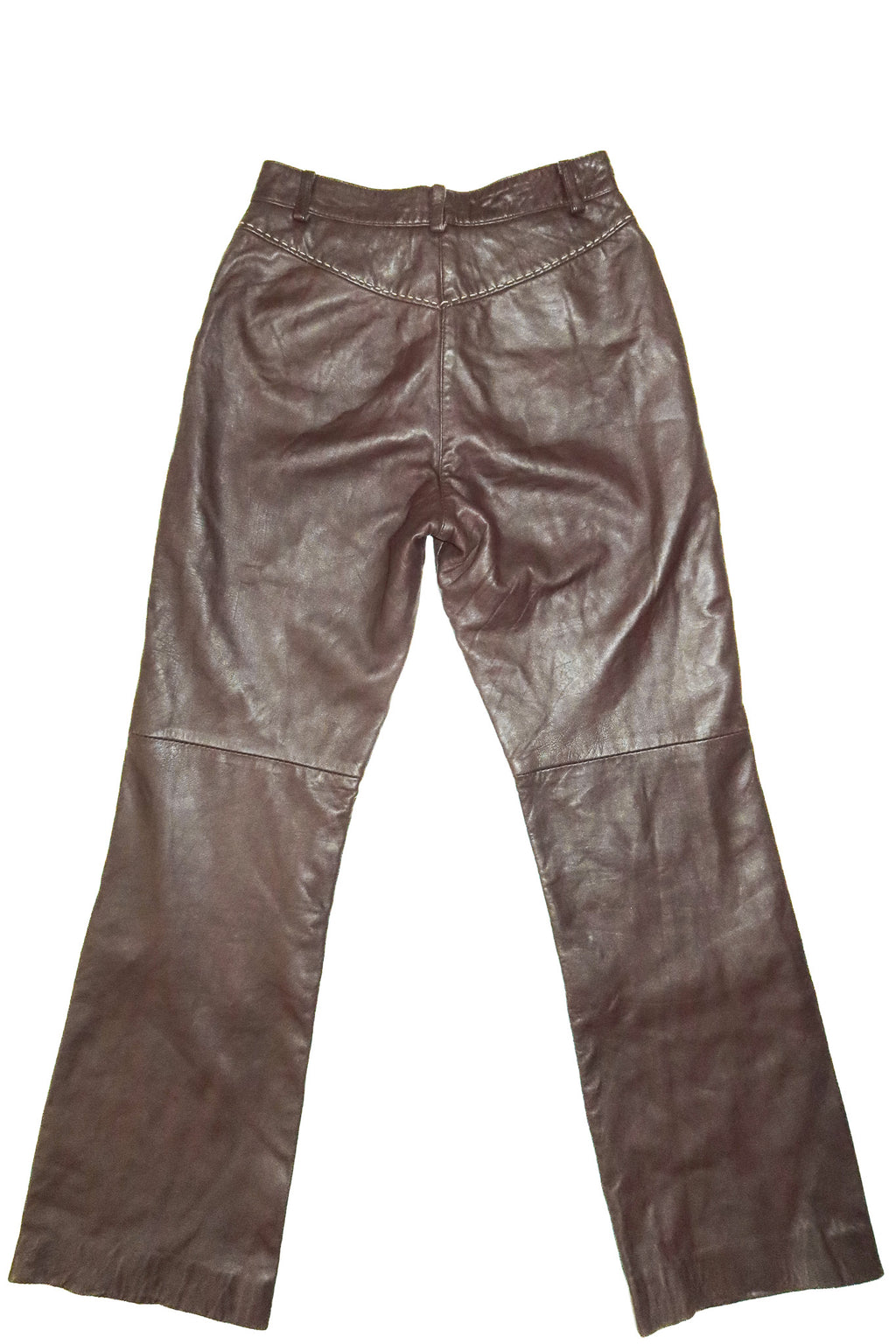 1990’s principles petite leather straight leg pants chocolate brown.