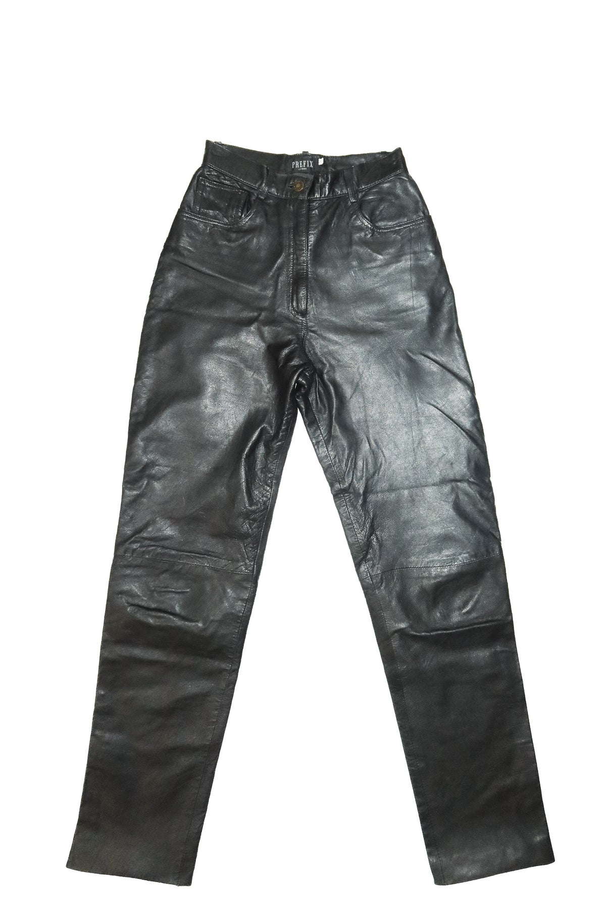 1990’s prefix london leather high waisted pants black.