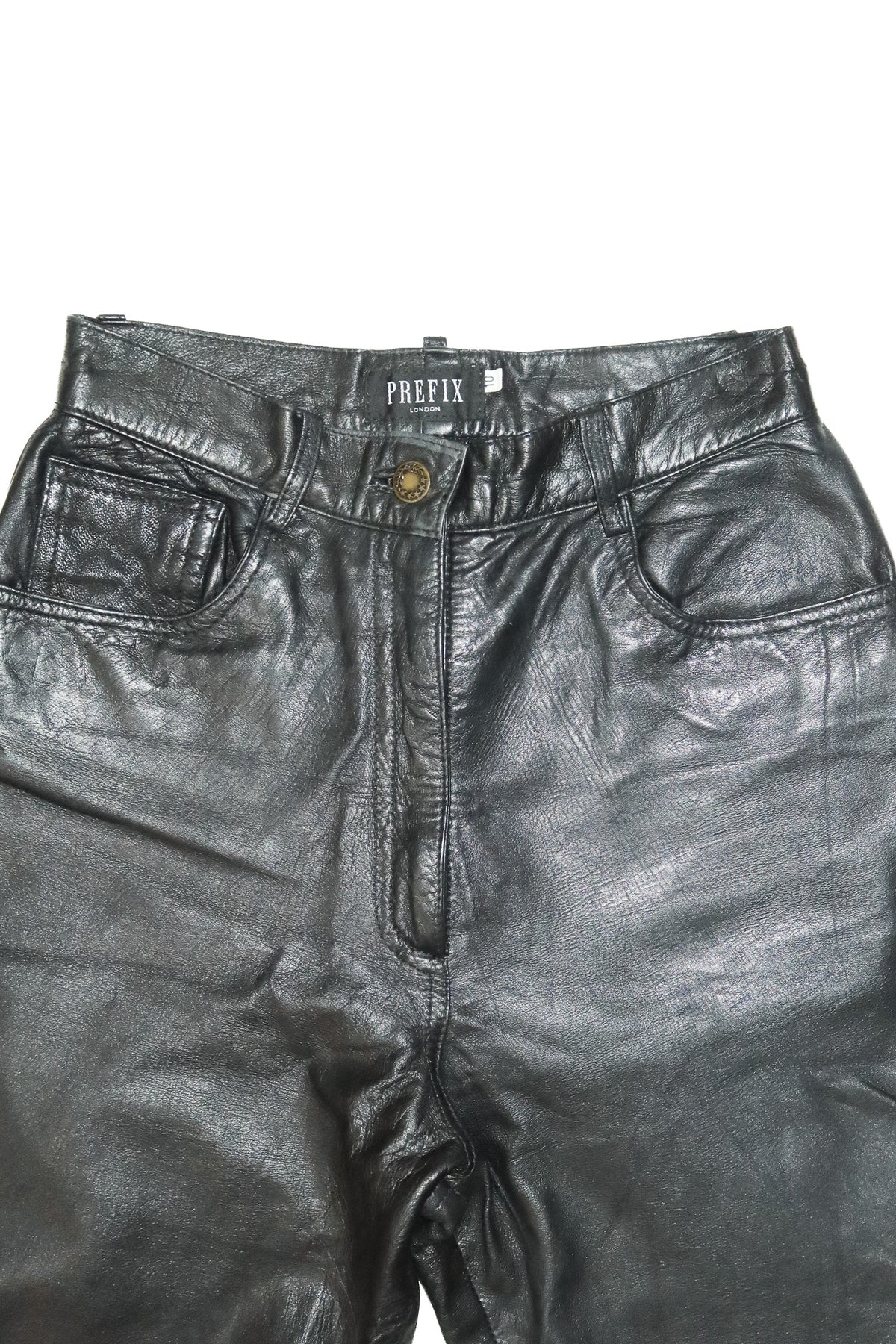 1990’s prefix london leather high waisted pants black.