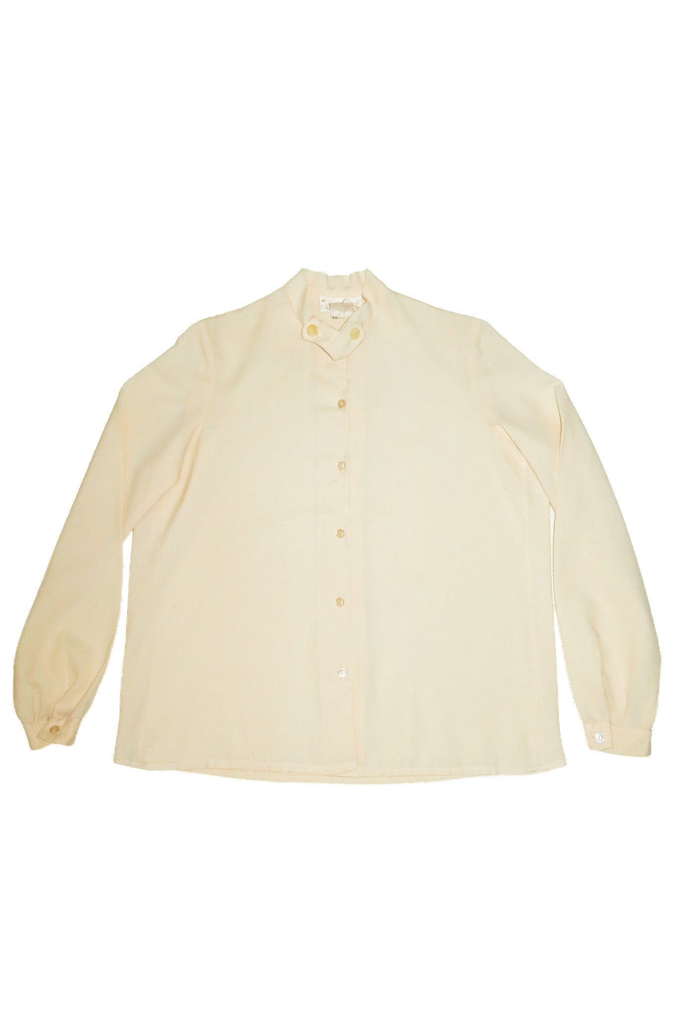 1990's toronto melbourne long sleeve tie neck blouse cream.