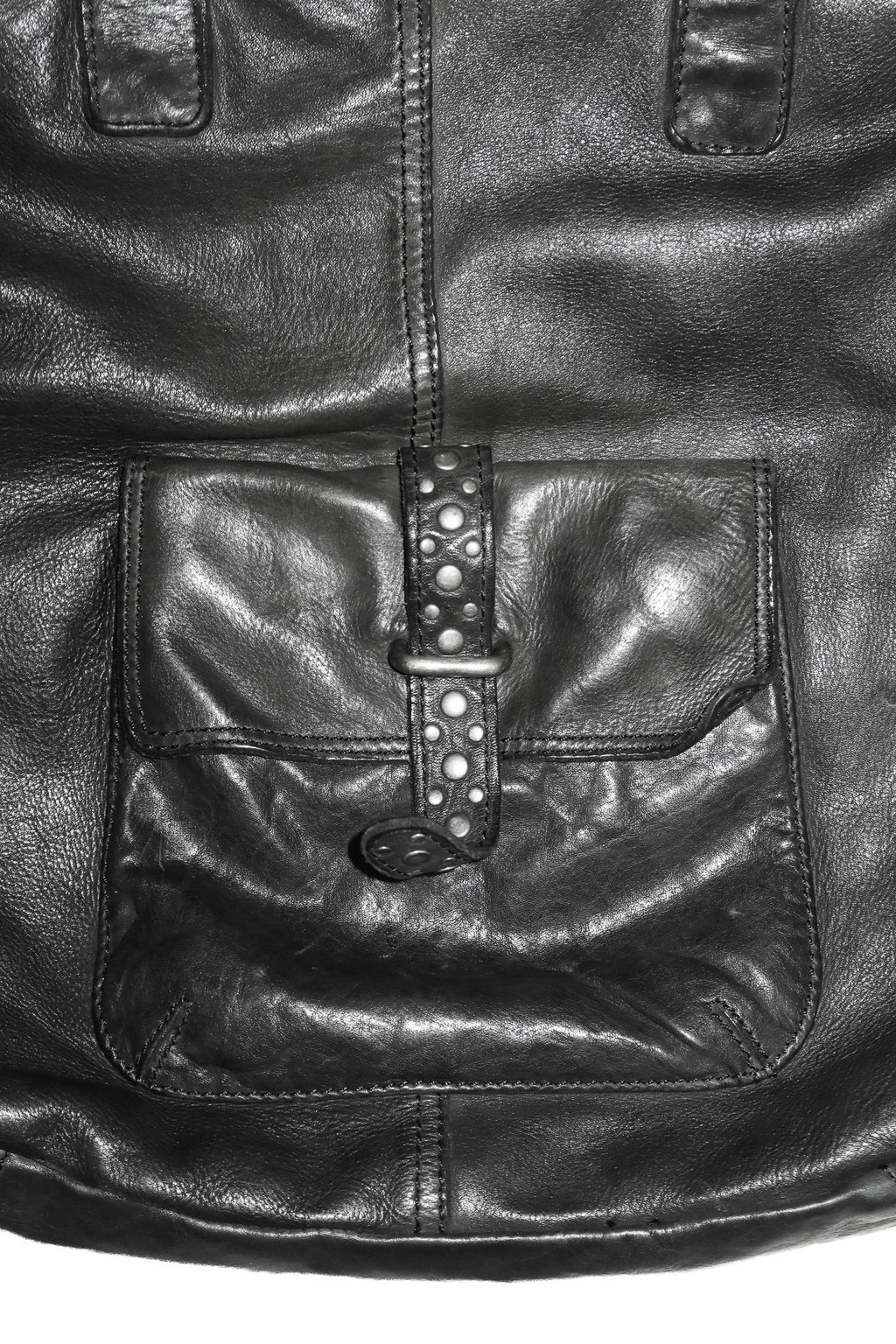 2000’s studded leather tote bag black.
