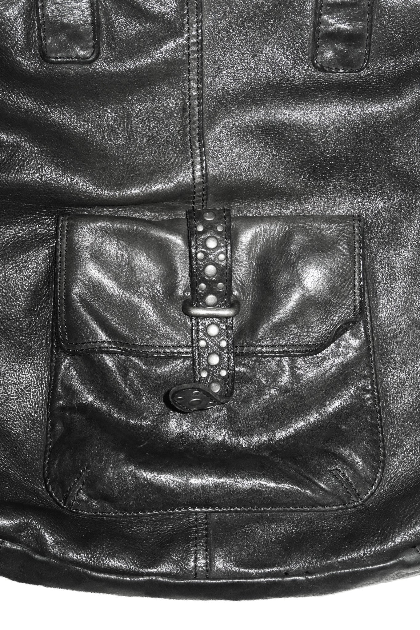 2000’s studded leather tote bag black.