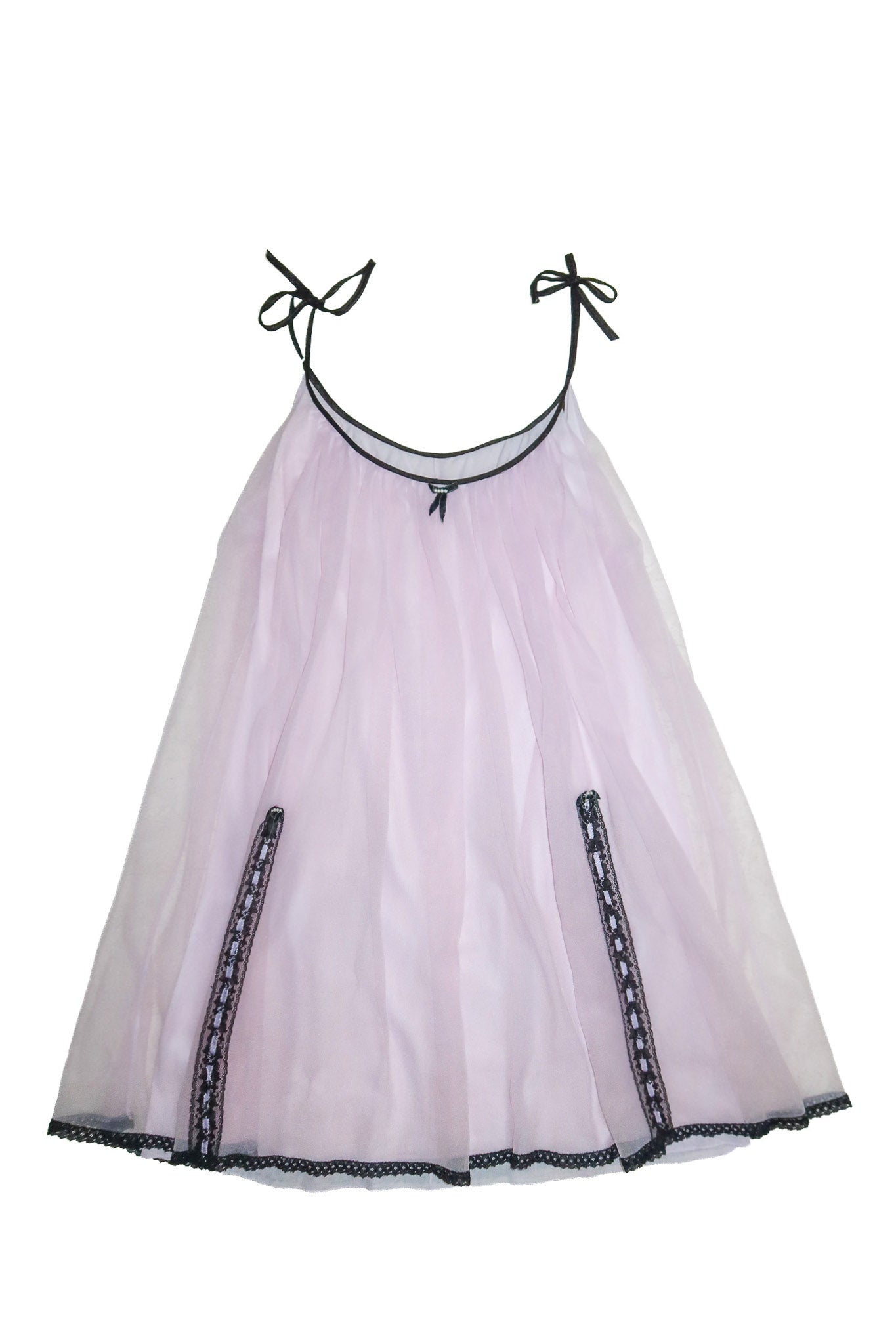 1970's sheer nylon handkerchief camisole lilac.