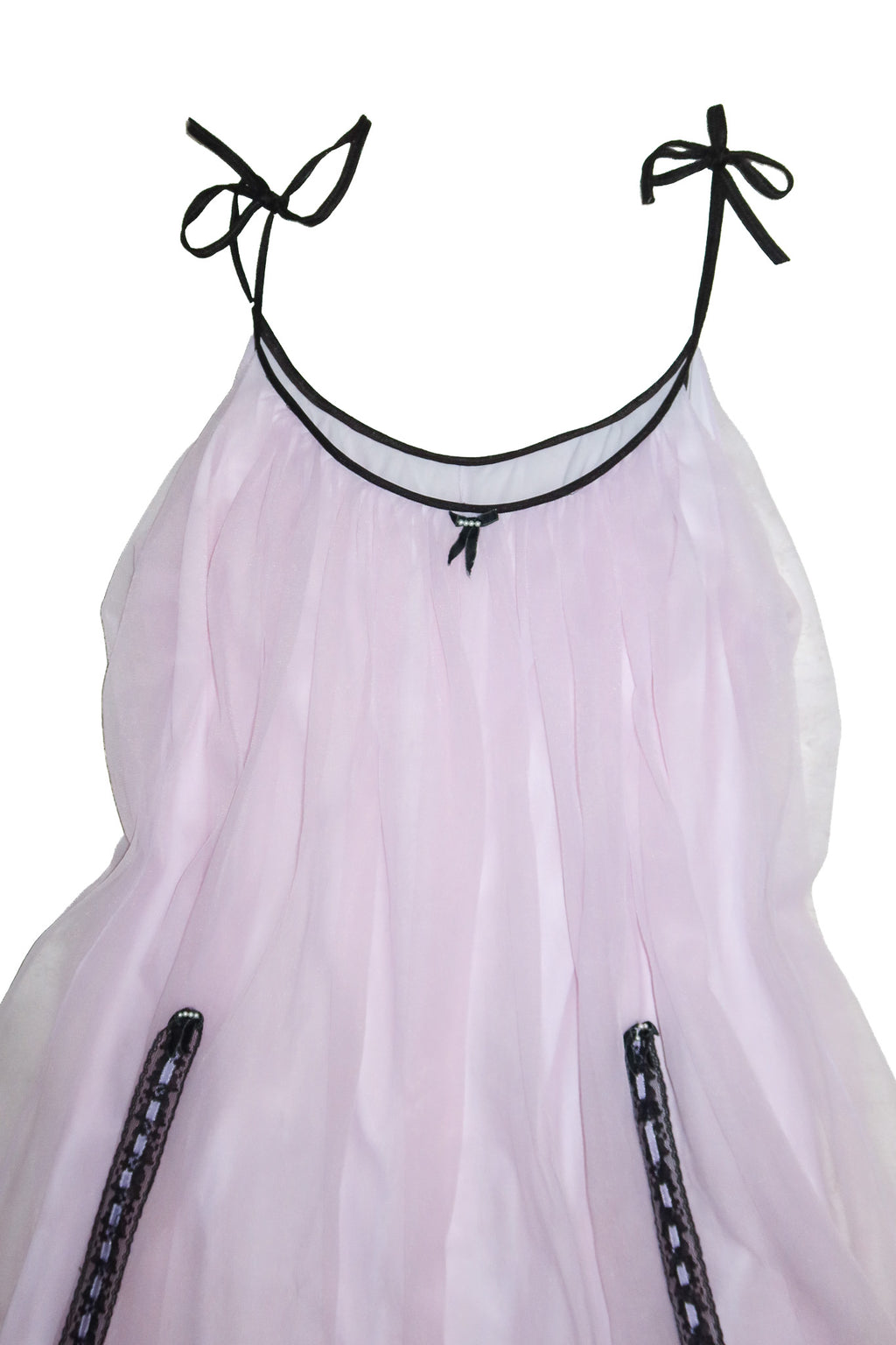 1970's sheer nylon handkerchief camisole lilac.