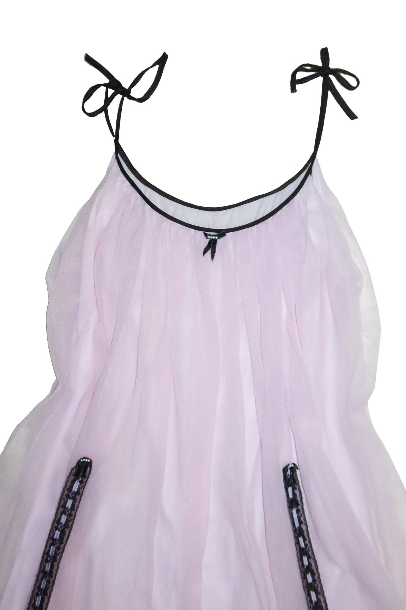 1970's sheer nylon handkerchief camisole lilac.