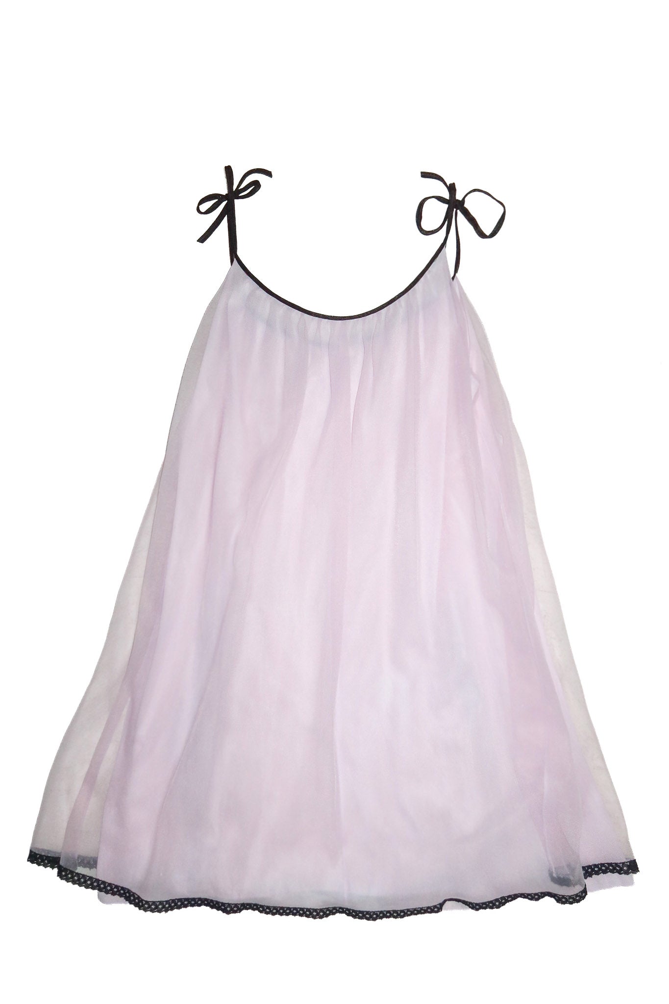1970's sheer nylon handkerchief camisole lilac.