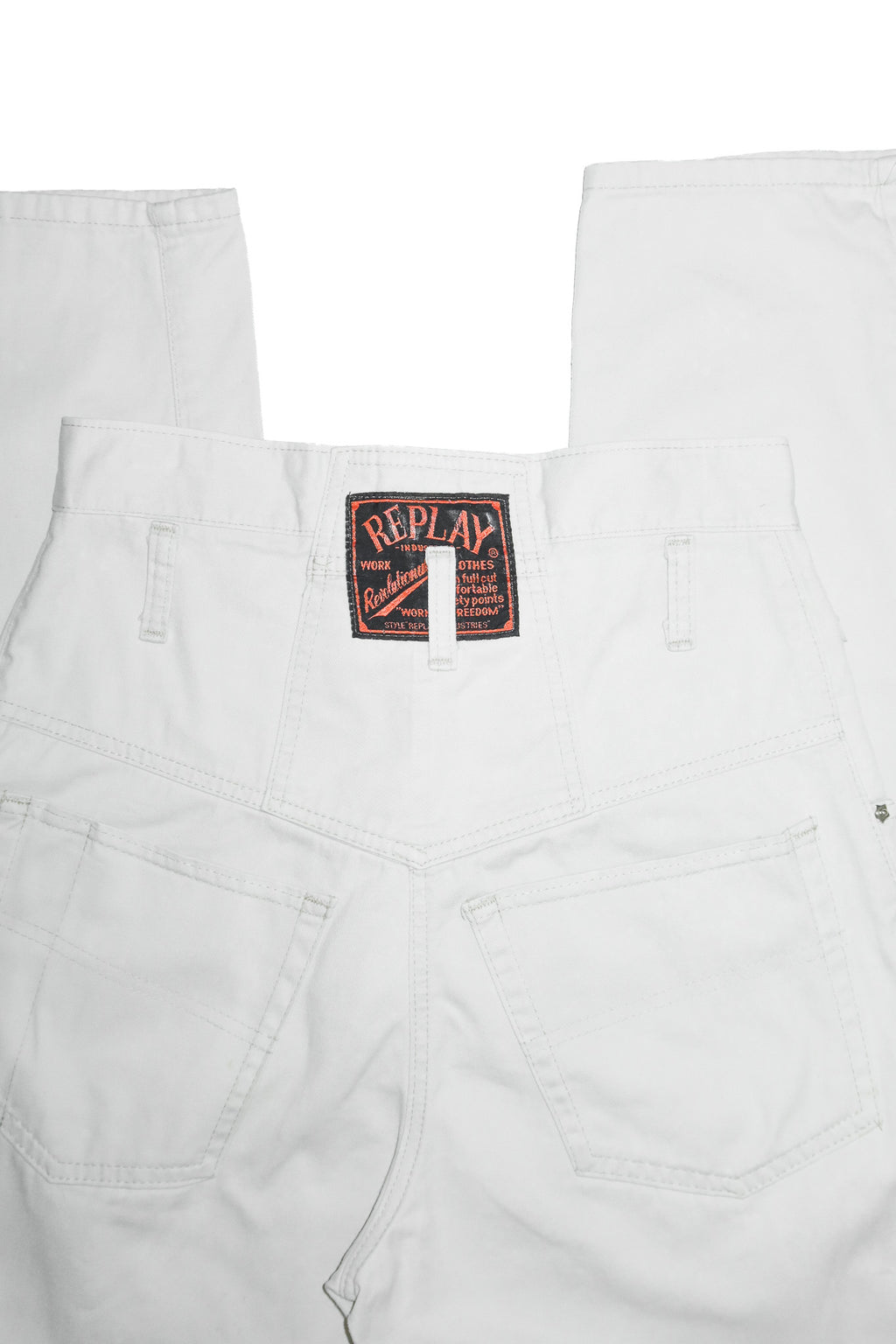 1990’s replay straight leg jeans cream.