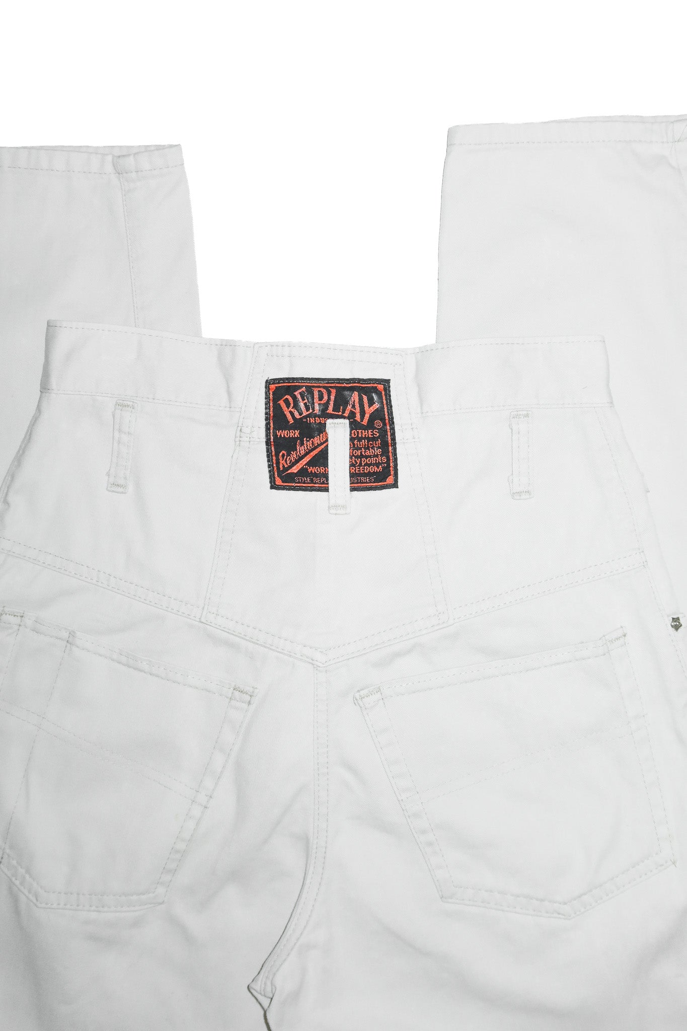 1990’s replay straight leg jeans cream.