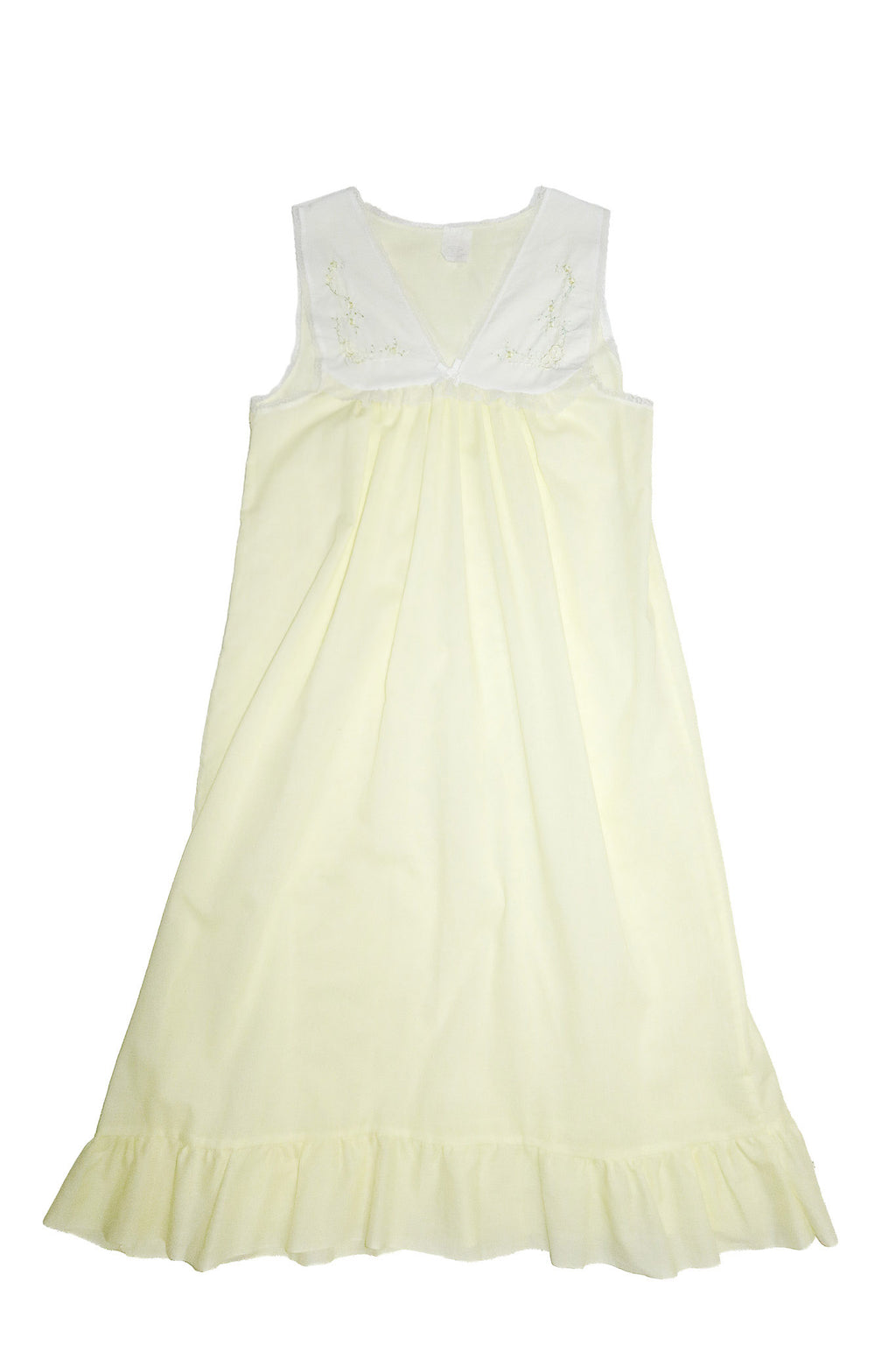 1980's judith embroidered nightgown yellow/white.
