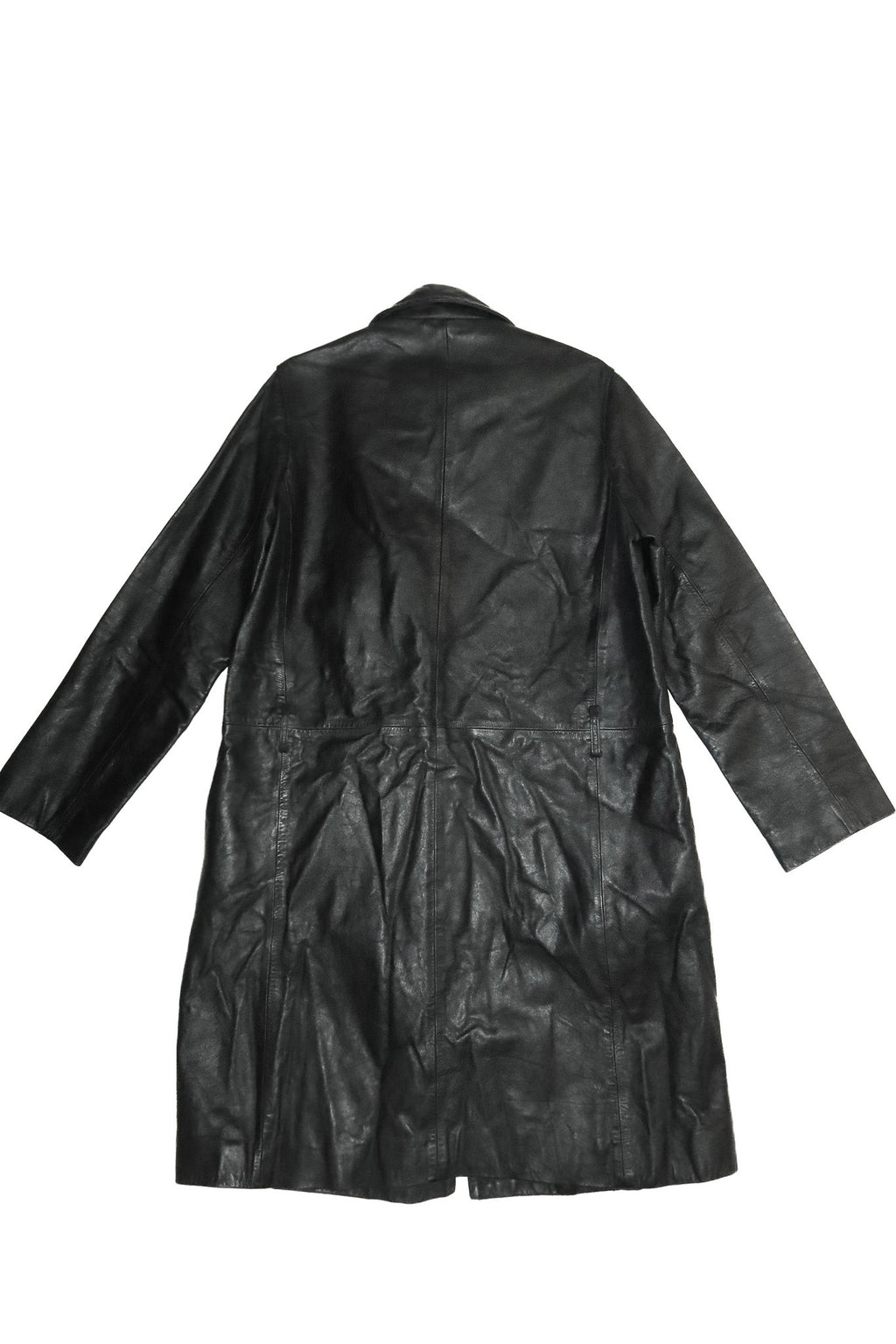 1990’s blues heroes leather trench coat black.